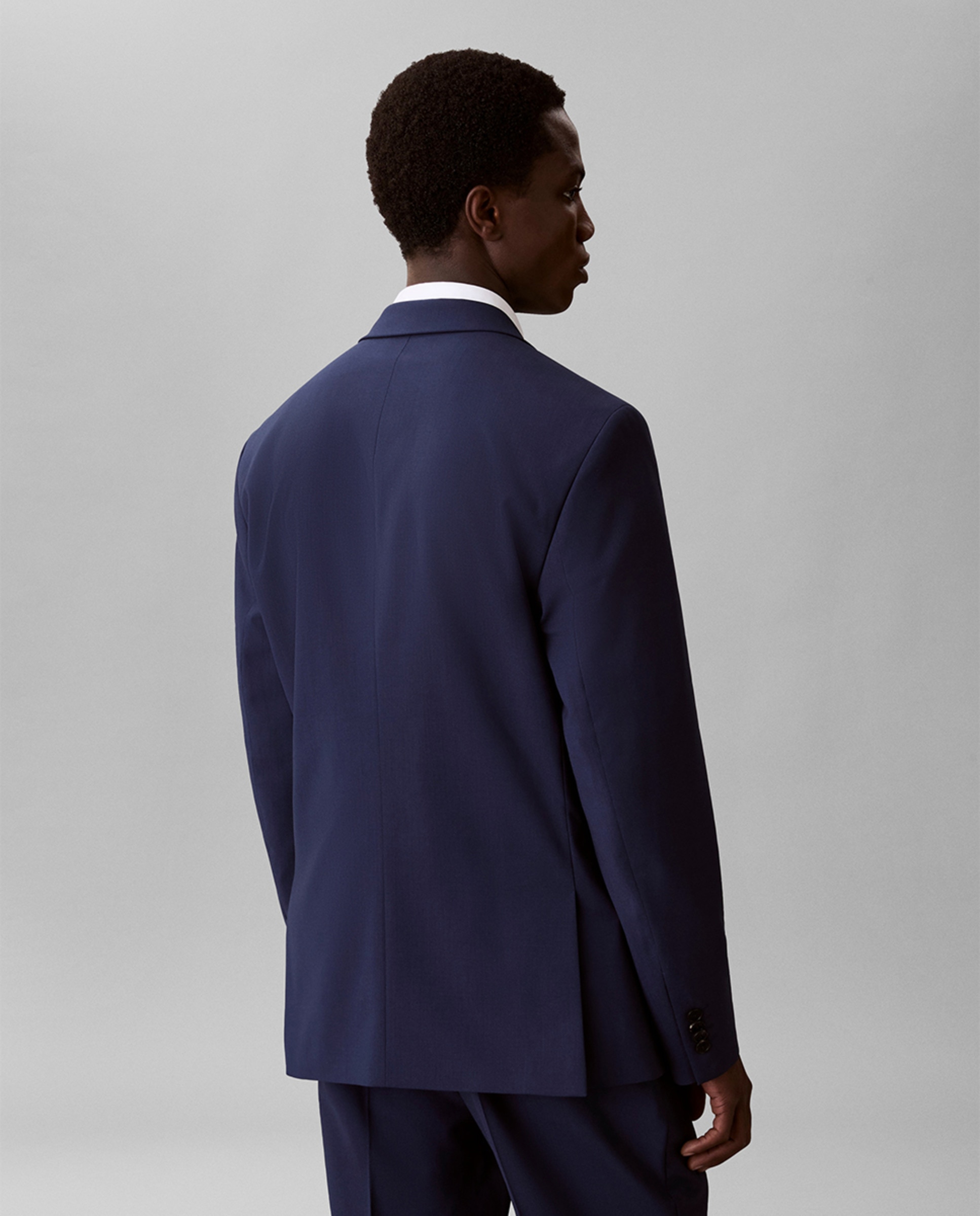 Blazer de Fato Classic Fit Azul-2