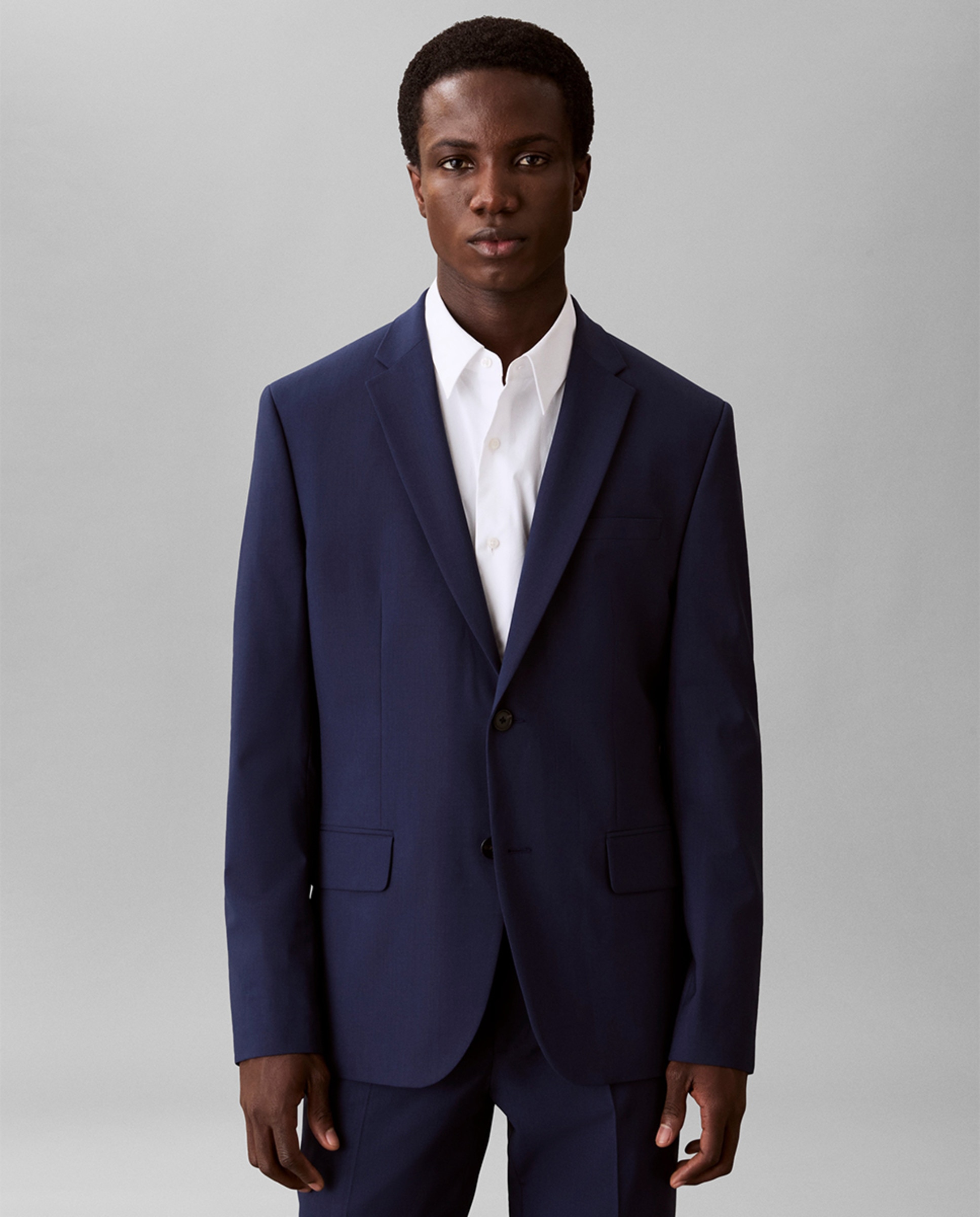 Blazer de Fato Classic Fit Azul-1