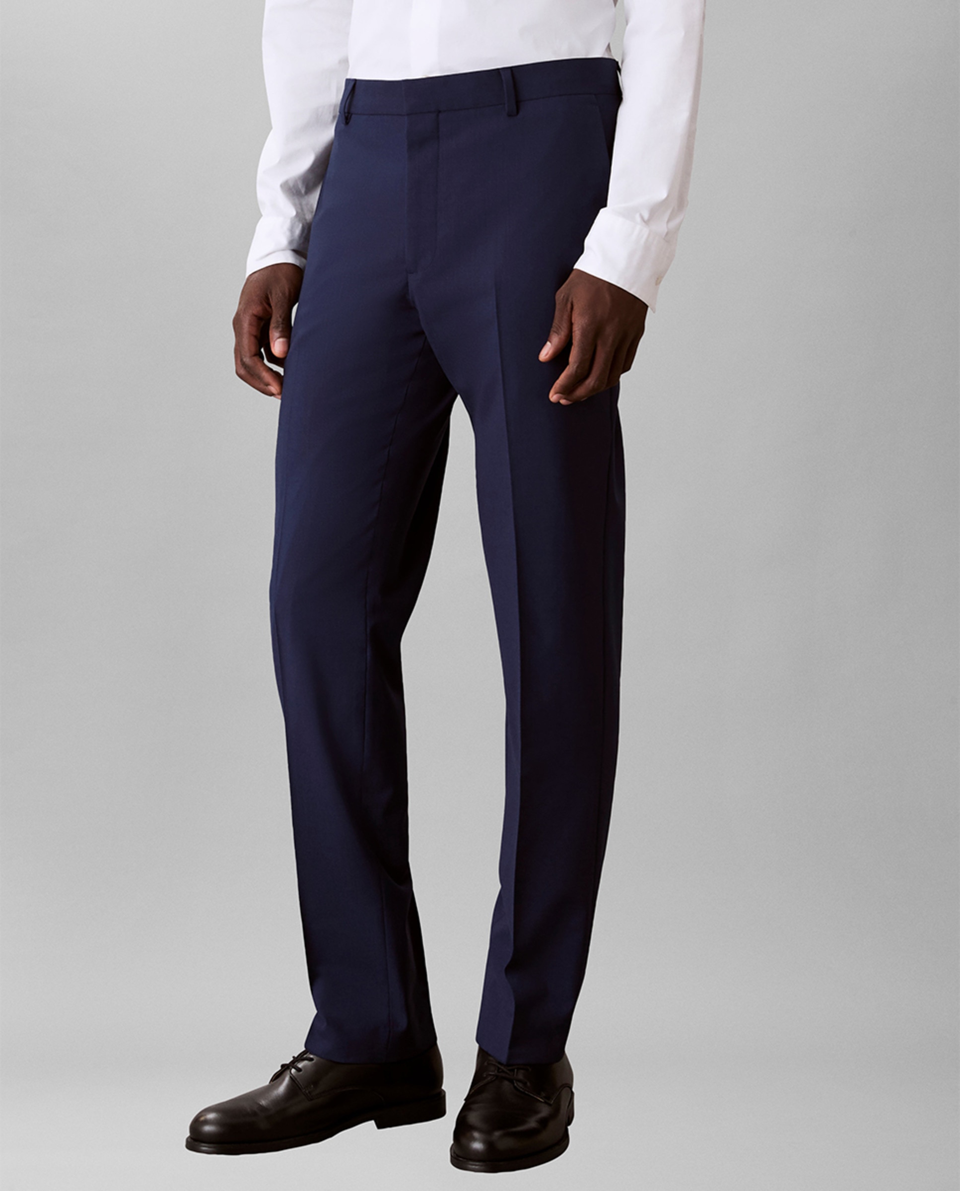 Calças de Fato Classic Fit Azul-2