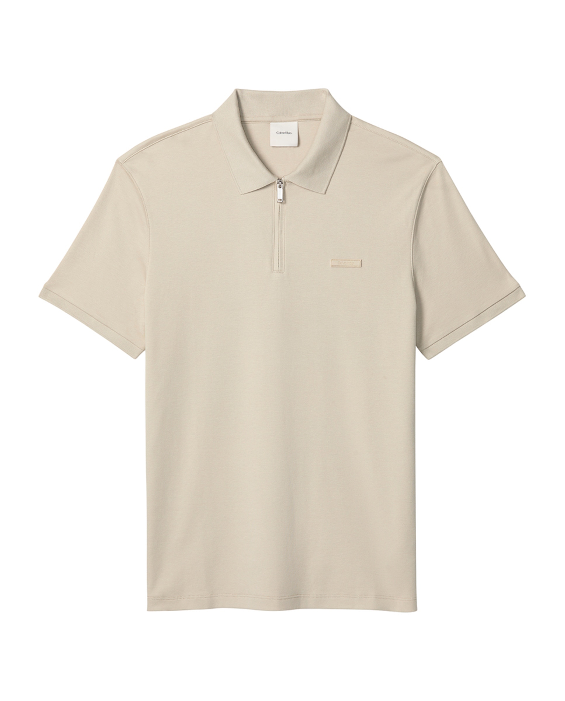 Polo com Meio Fecho de Correr Cinzento-claro-4