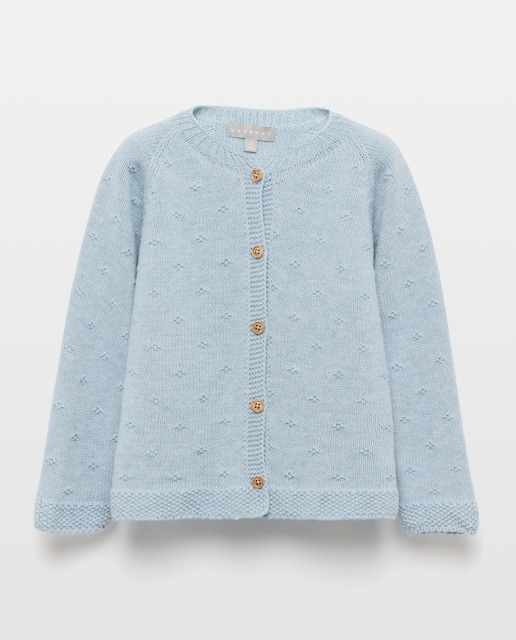 Imagen 0 de Chaqueta punto de niña con relieve y botón de madera