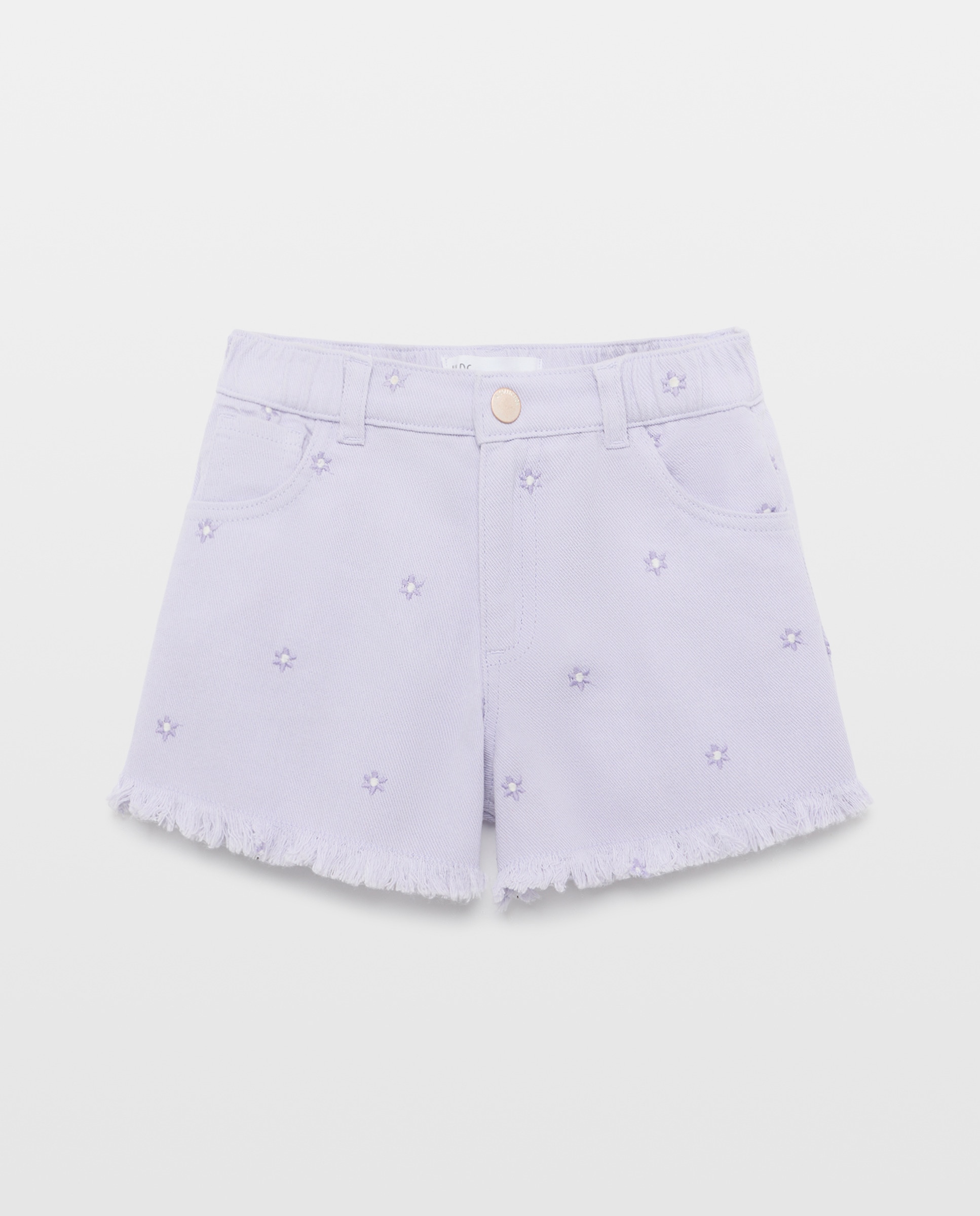 Calções de Sarja com Flores Bicolor Kids El Corte Inglés Rosa-4