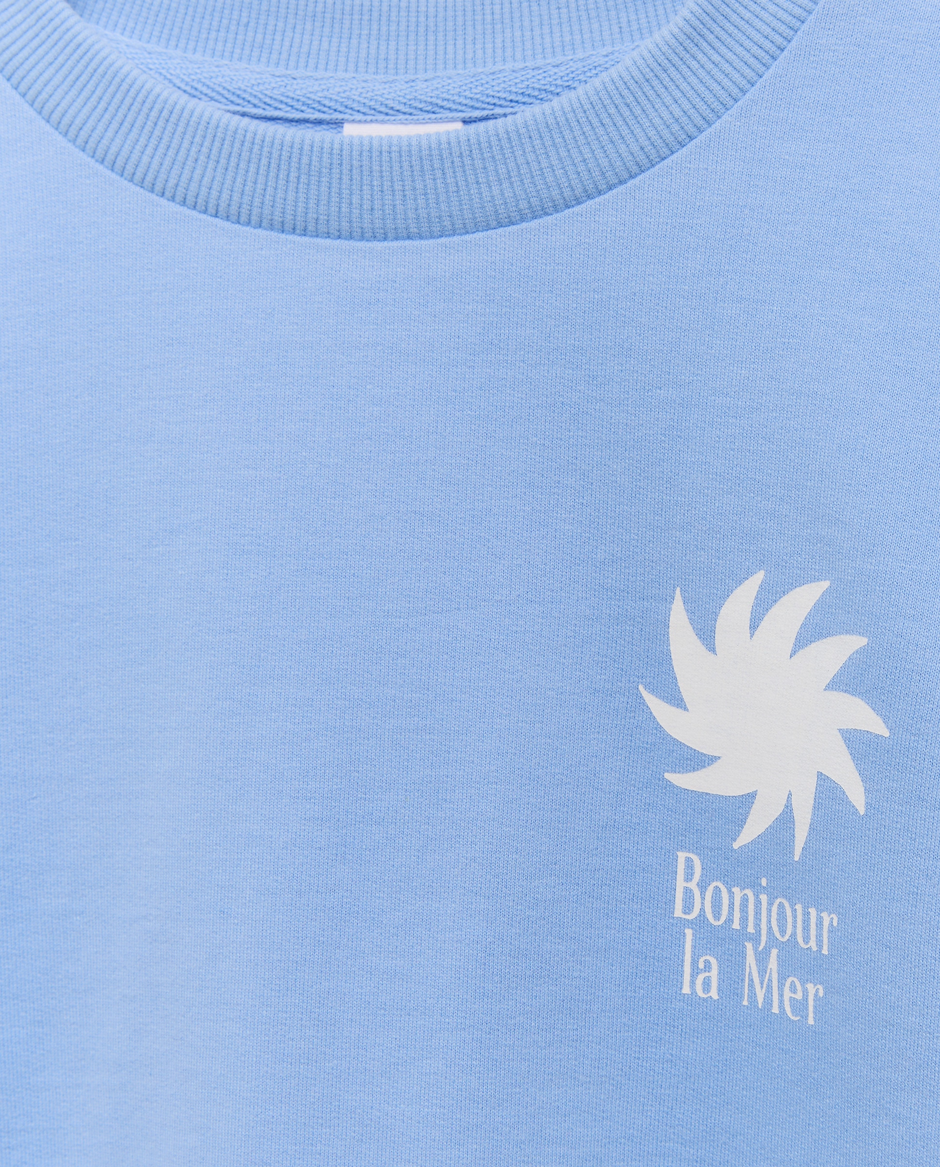 Sudadera de niño cuello caja estampada Azul Intenso-3