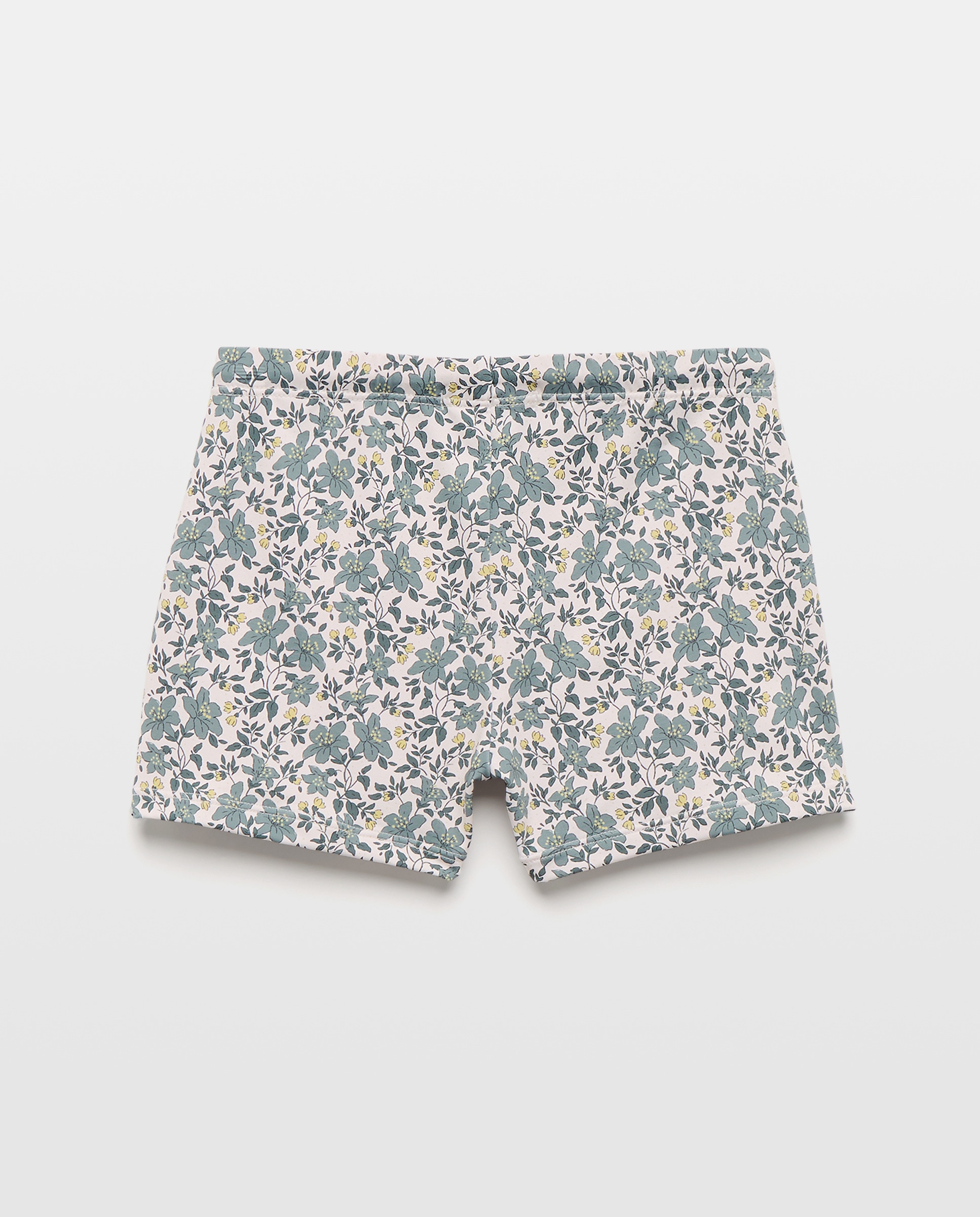 Bañador bóxer infantil flor bitono 530 Verde oscuro-2