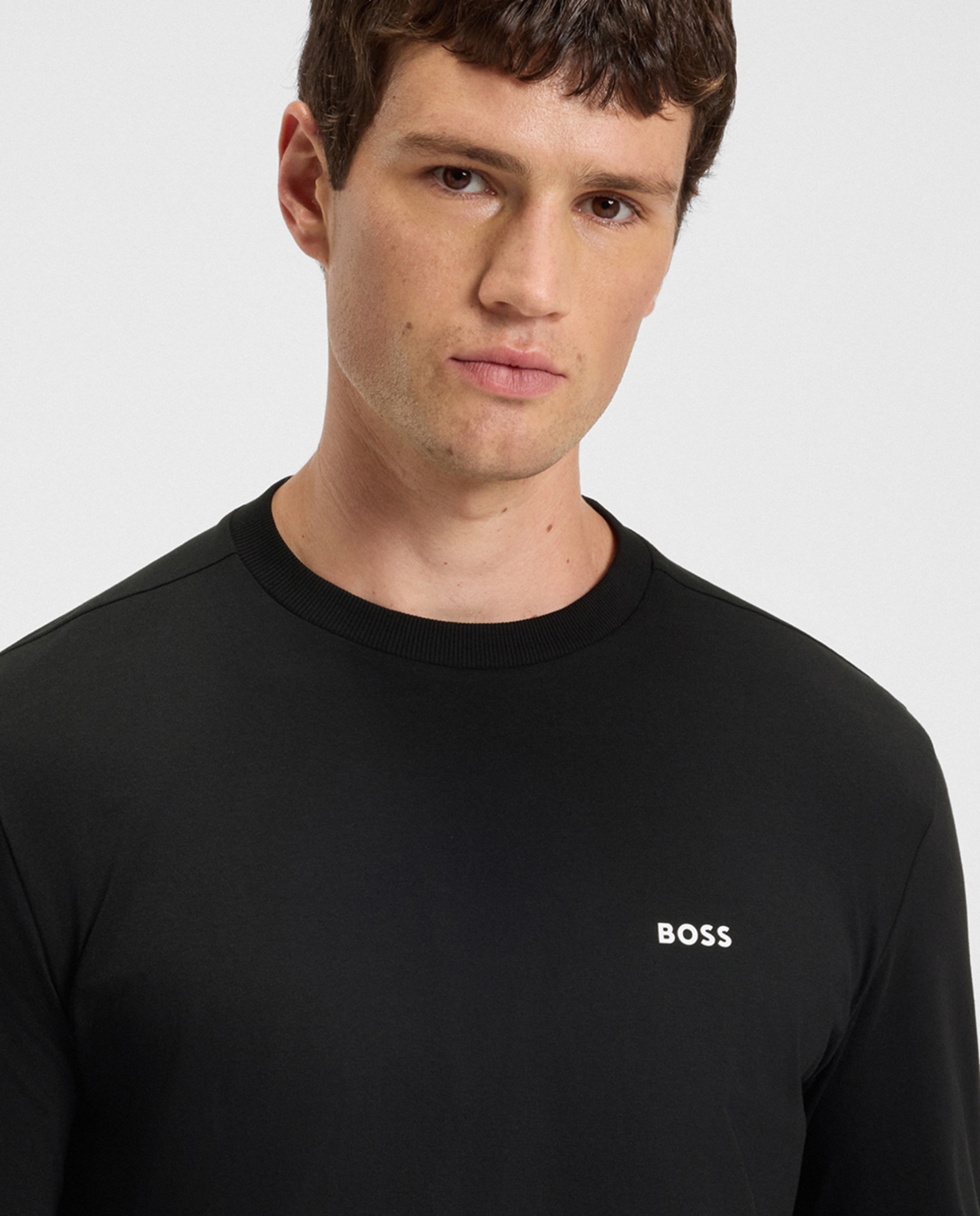 Camisola de Manga Comprida Tamanhos Grandes Preto-2