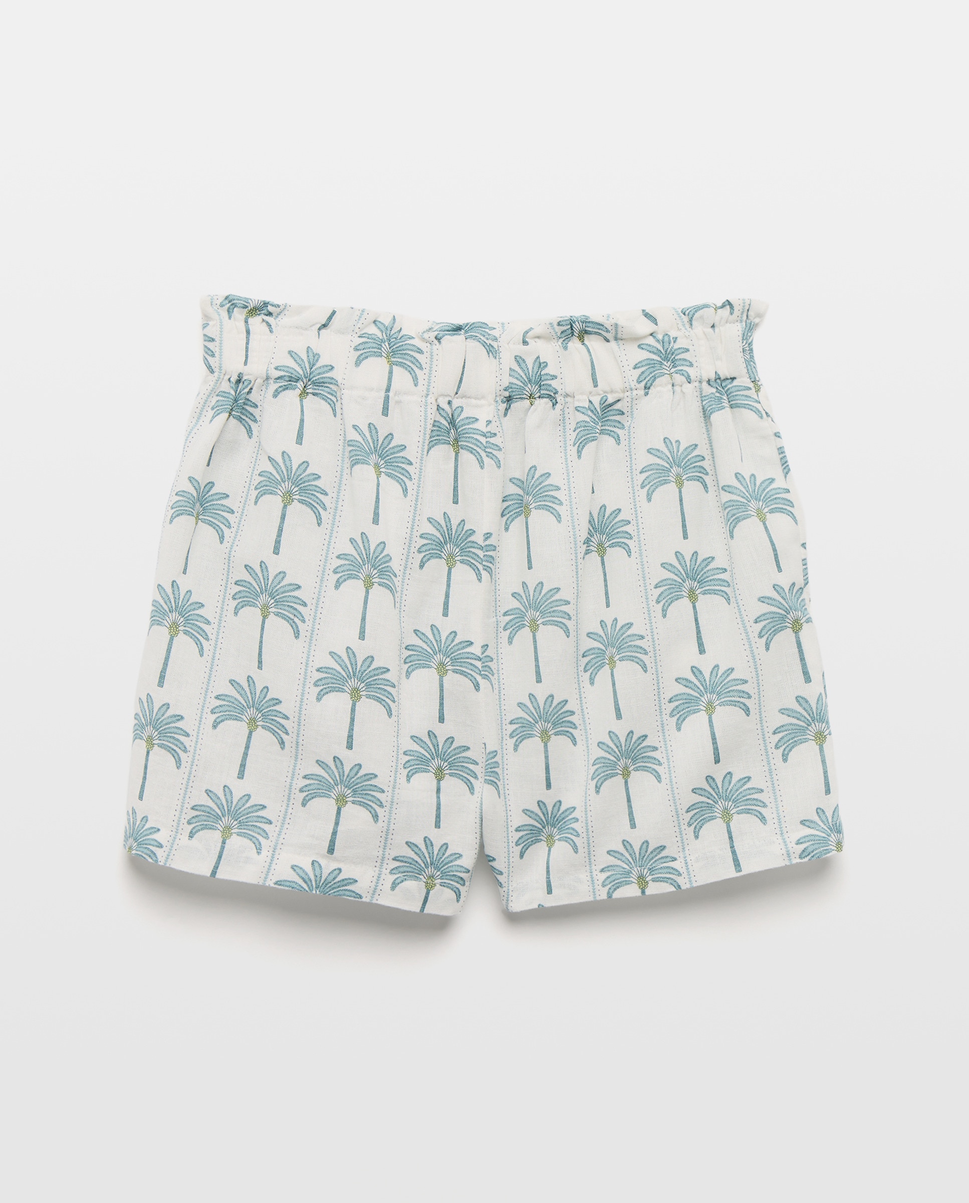Short niña tipo bermuda set Blanco roto-2