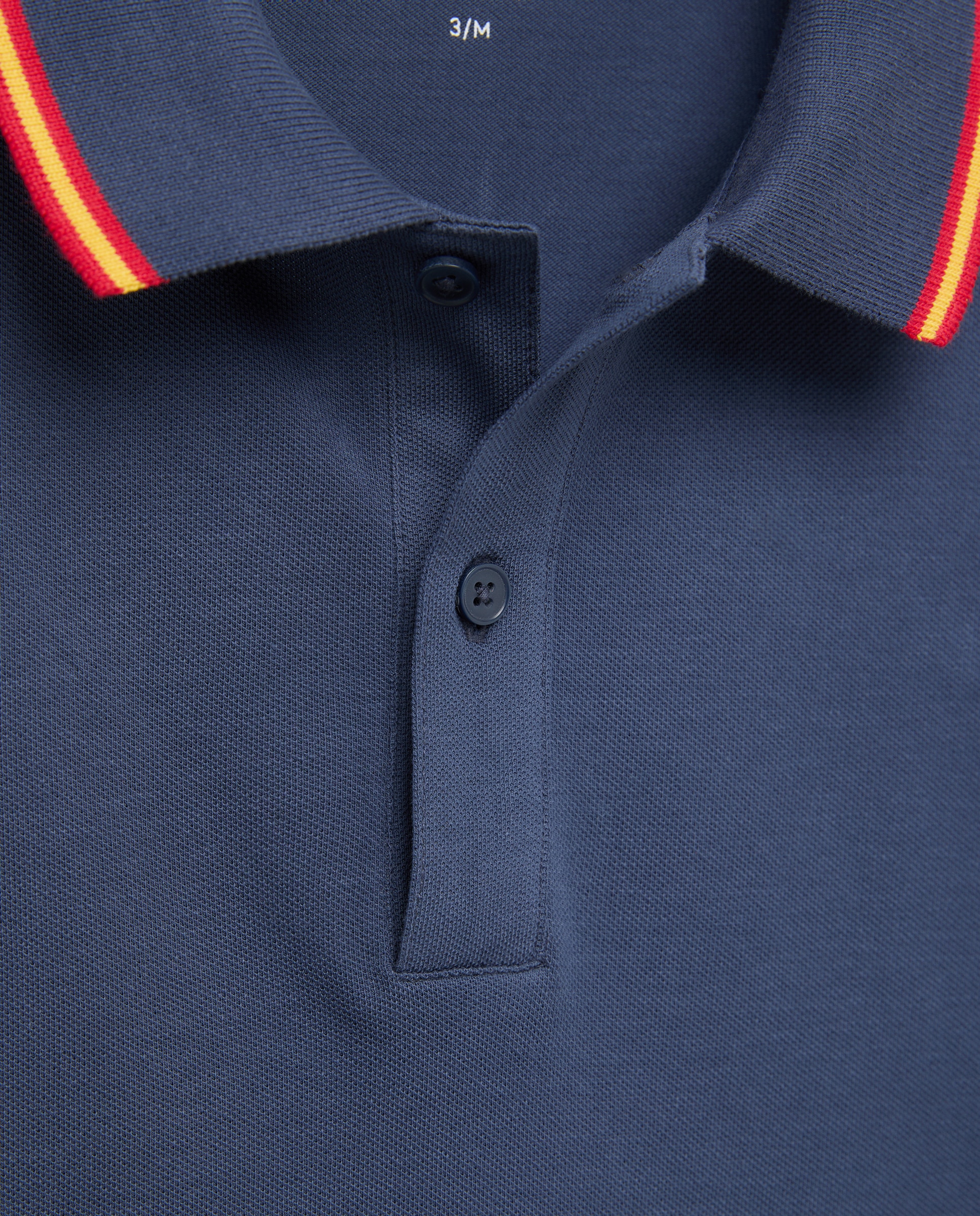 Polo de hombre manga corta pique España Azul marino-5
