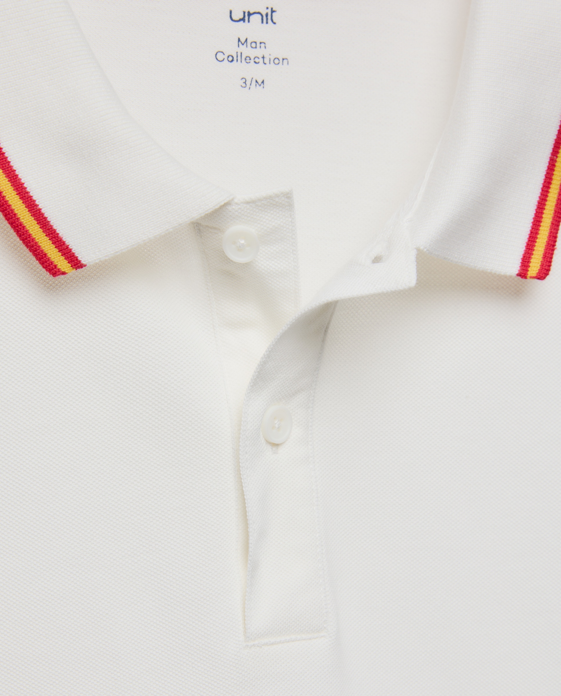 Polo de hombre manga corta pique España 120 Crudo-6