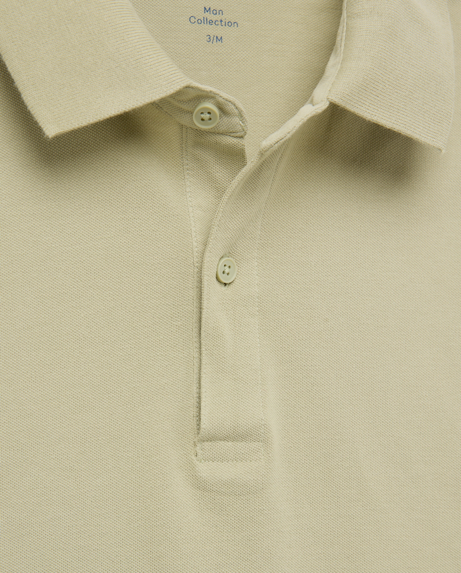 Polo de hombre manga corta pique lavado 510 Verde claro-5