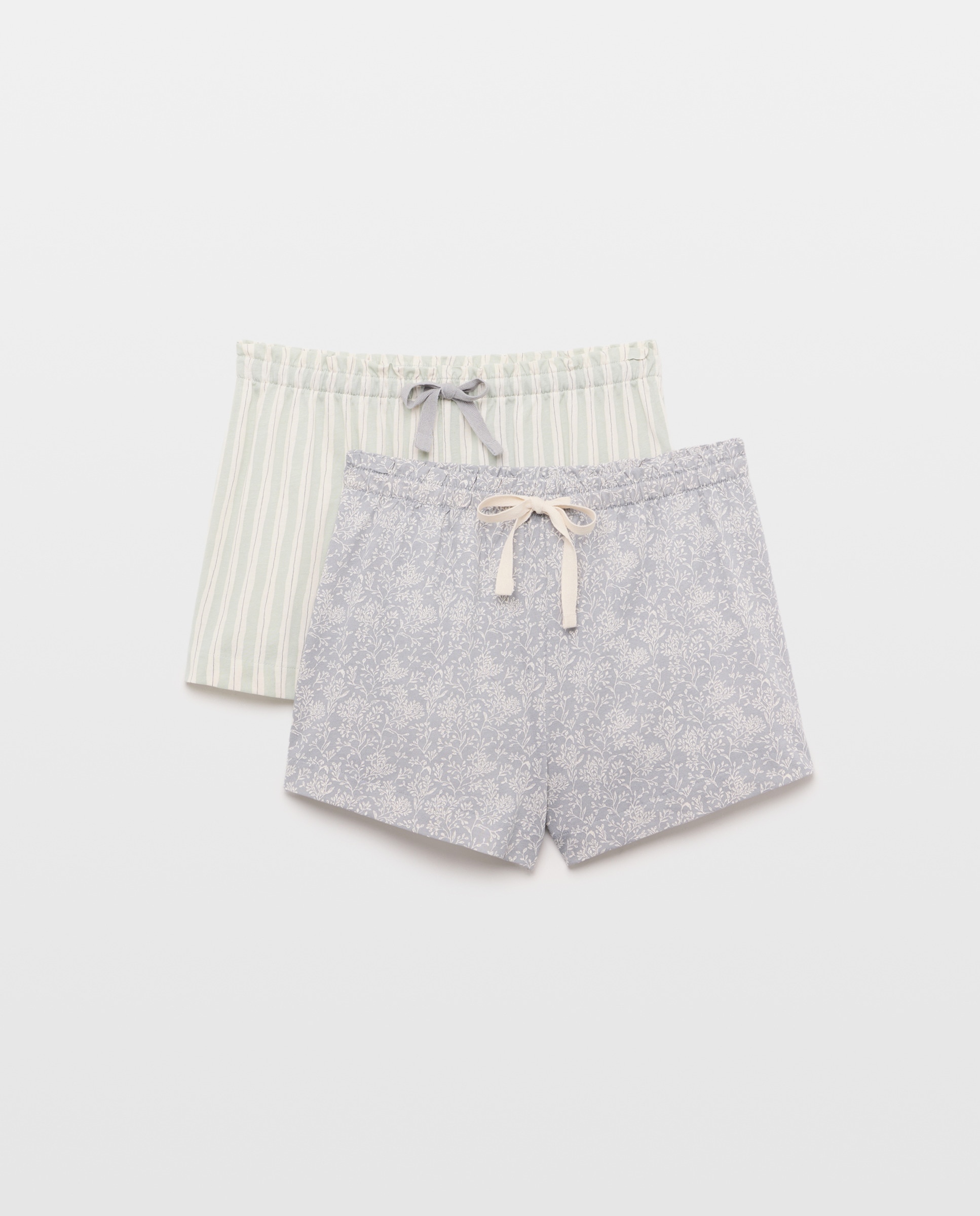 Pack 2 shorts algodón mujer 582 Verde agua-4