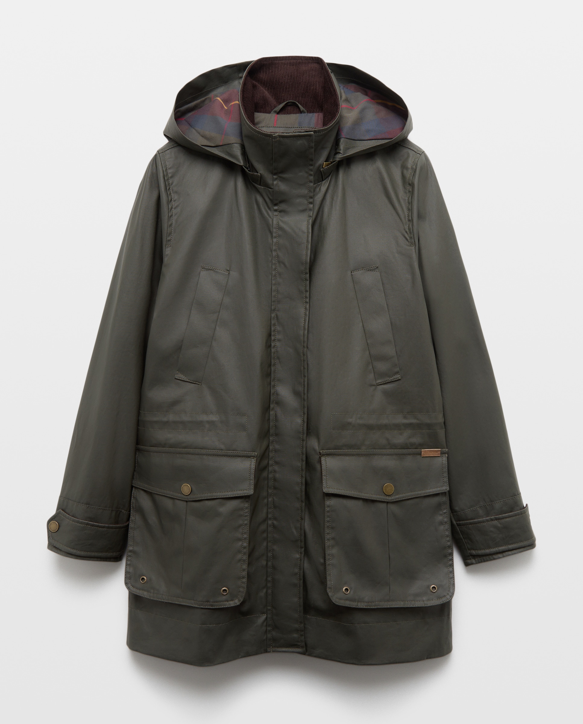Parka Comprida Lisa 520 Caqui-5