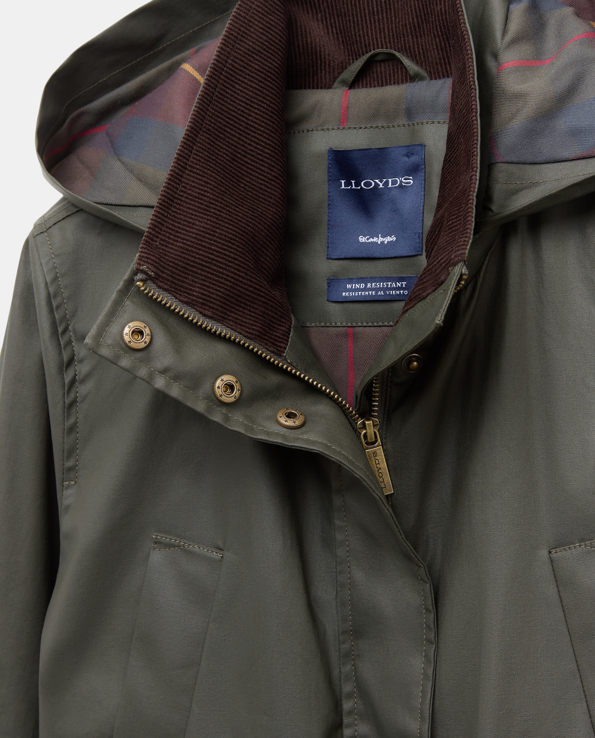 Parka Comprida Lisa 520 Caqui-6