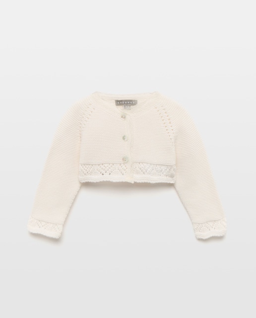 Imagem 0 de Casaco Curto de Renda de Bebé