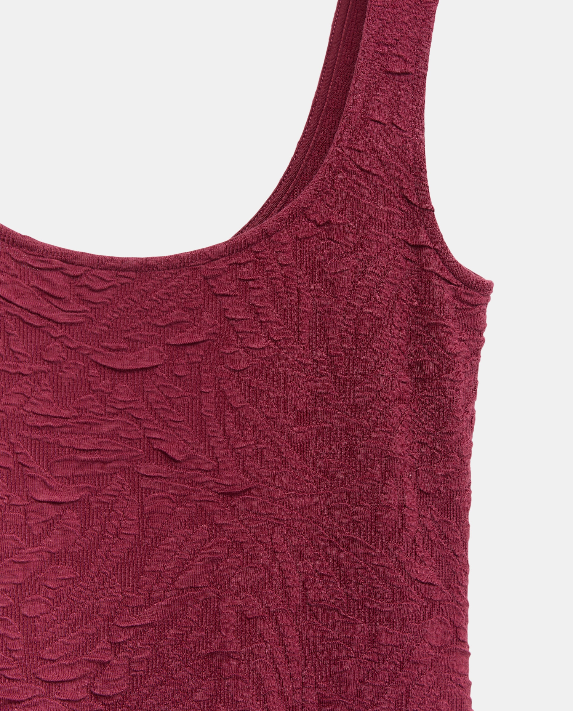 Vestido de Alças Midi Bordeaux-5