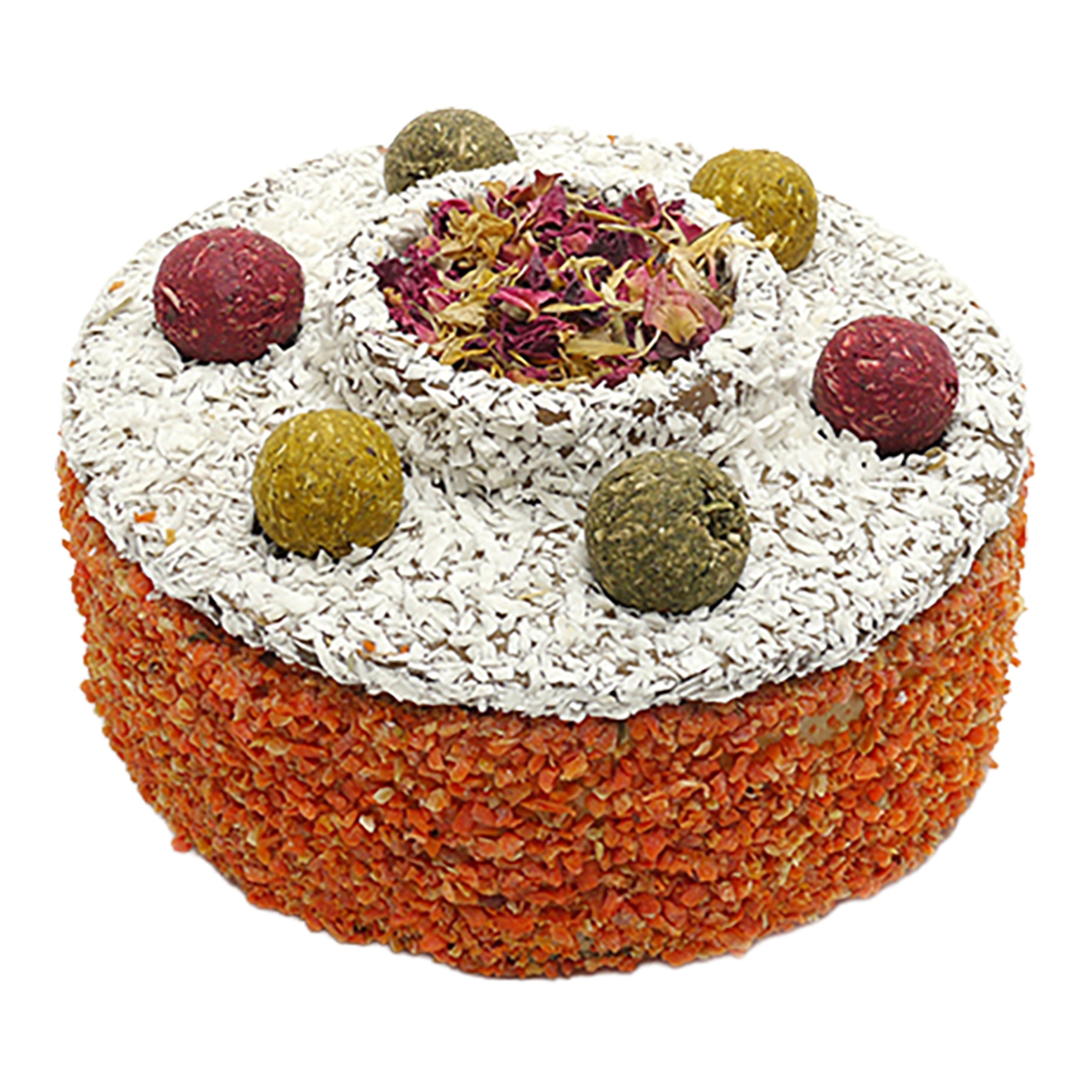 Snack para conejos y roedores adultos Rosewood en forma de pastel con hierbas y verduras 230g 6