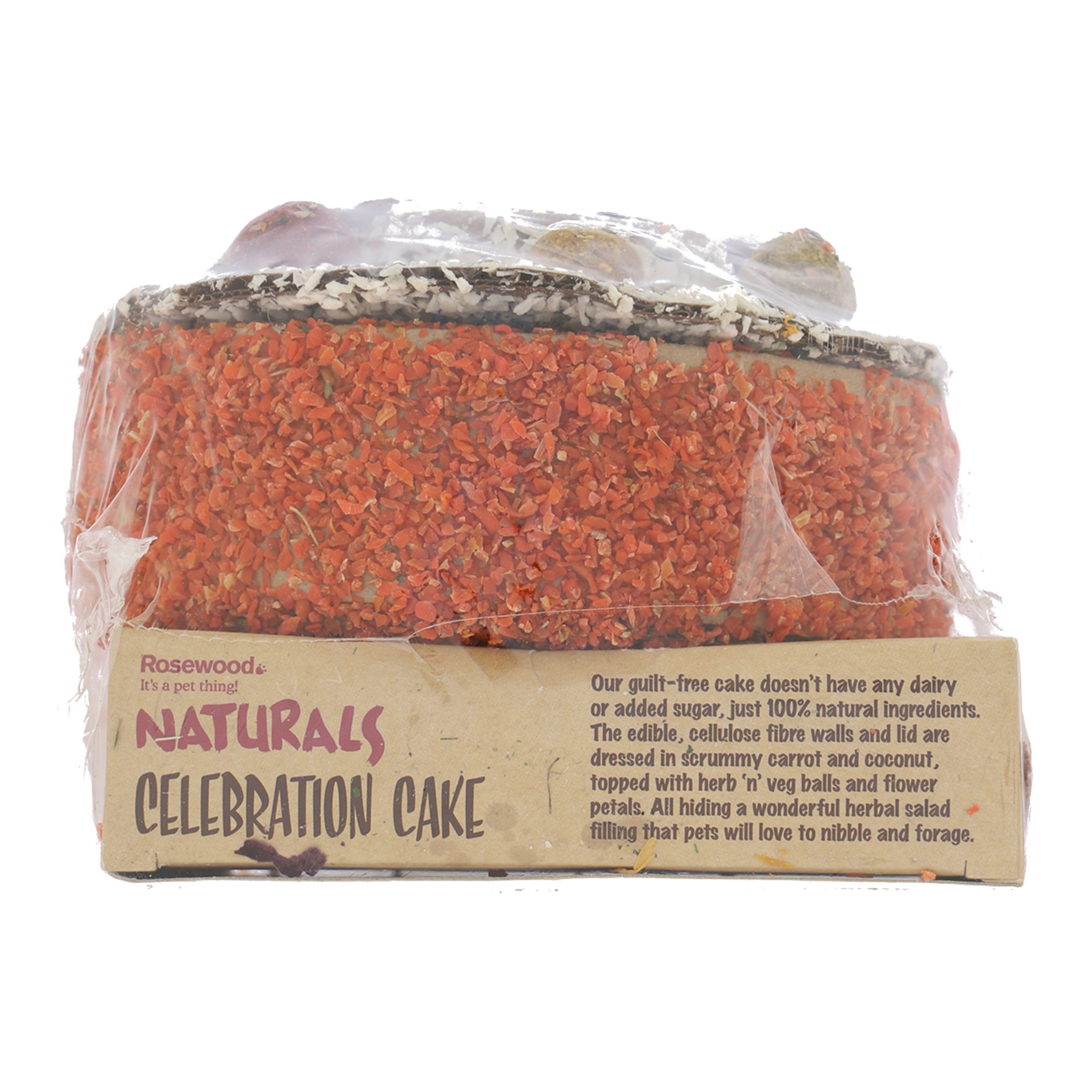 Snack para conejos y roedores adultos Rosewood en forma de pastel con hierbas y verduras 230g 4