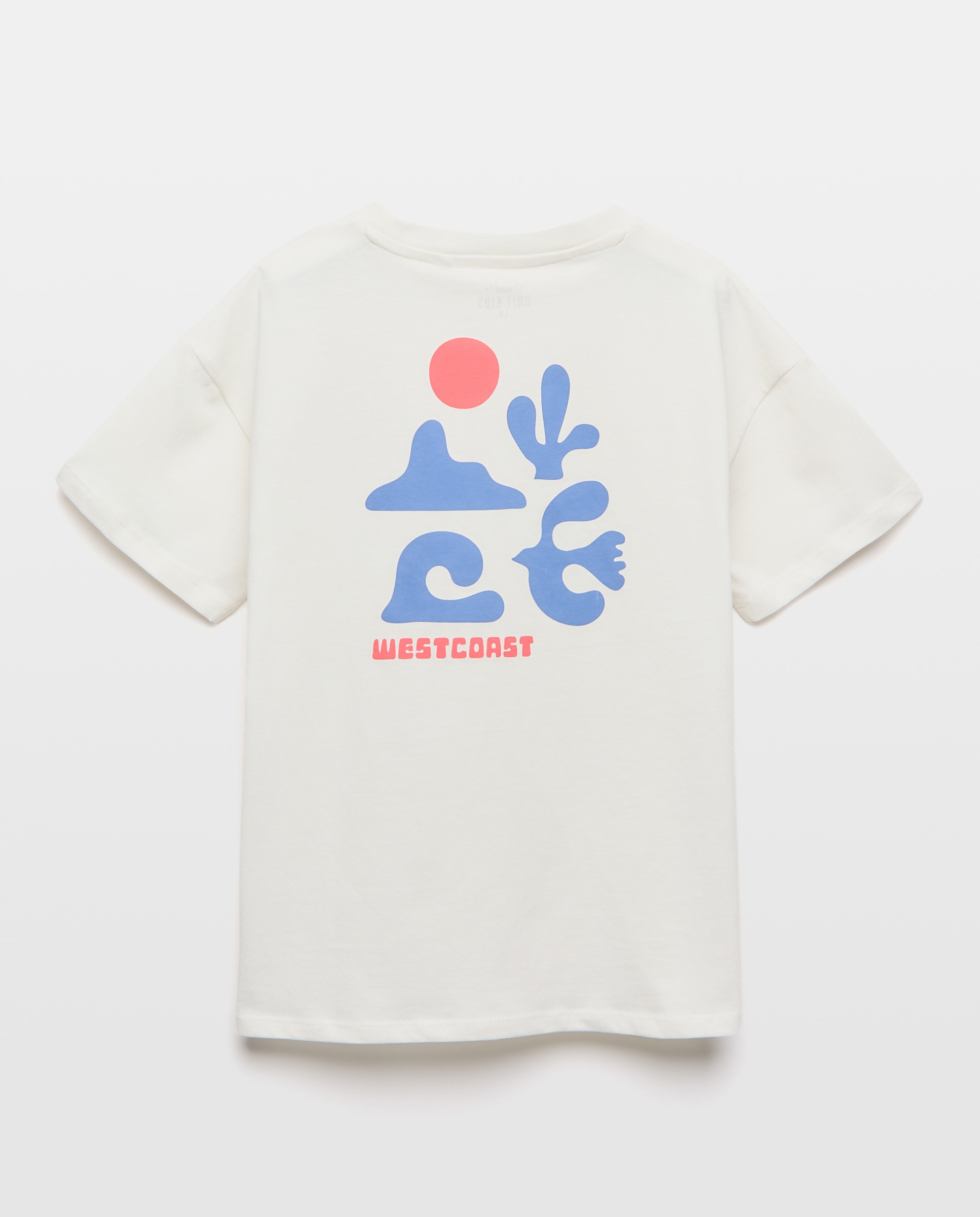 Camiseta de niño estampada manga corta Blanco roto-2