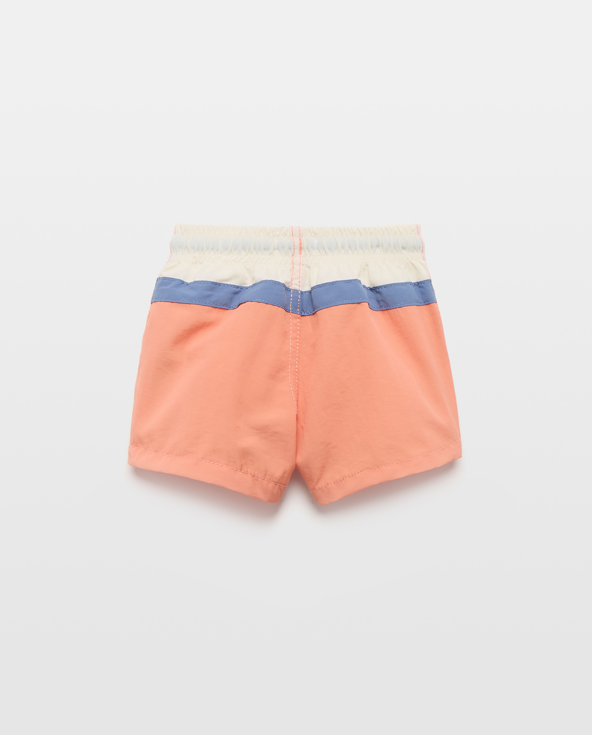Bañador bermuda de bebé cortes 630 Coral-2
