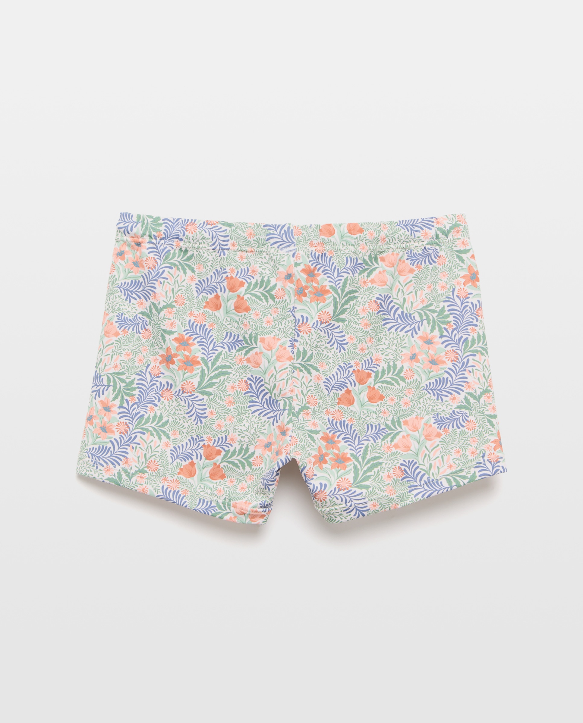 Bañador bóxer infantil flor grande Verde-2