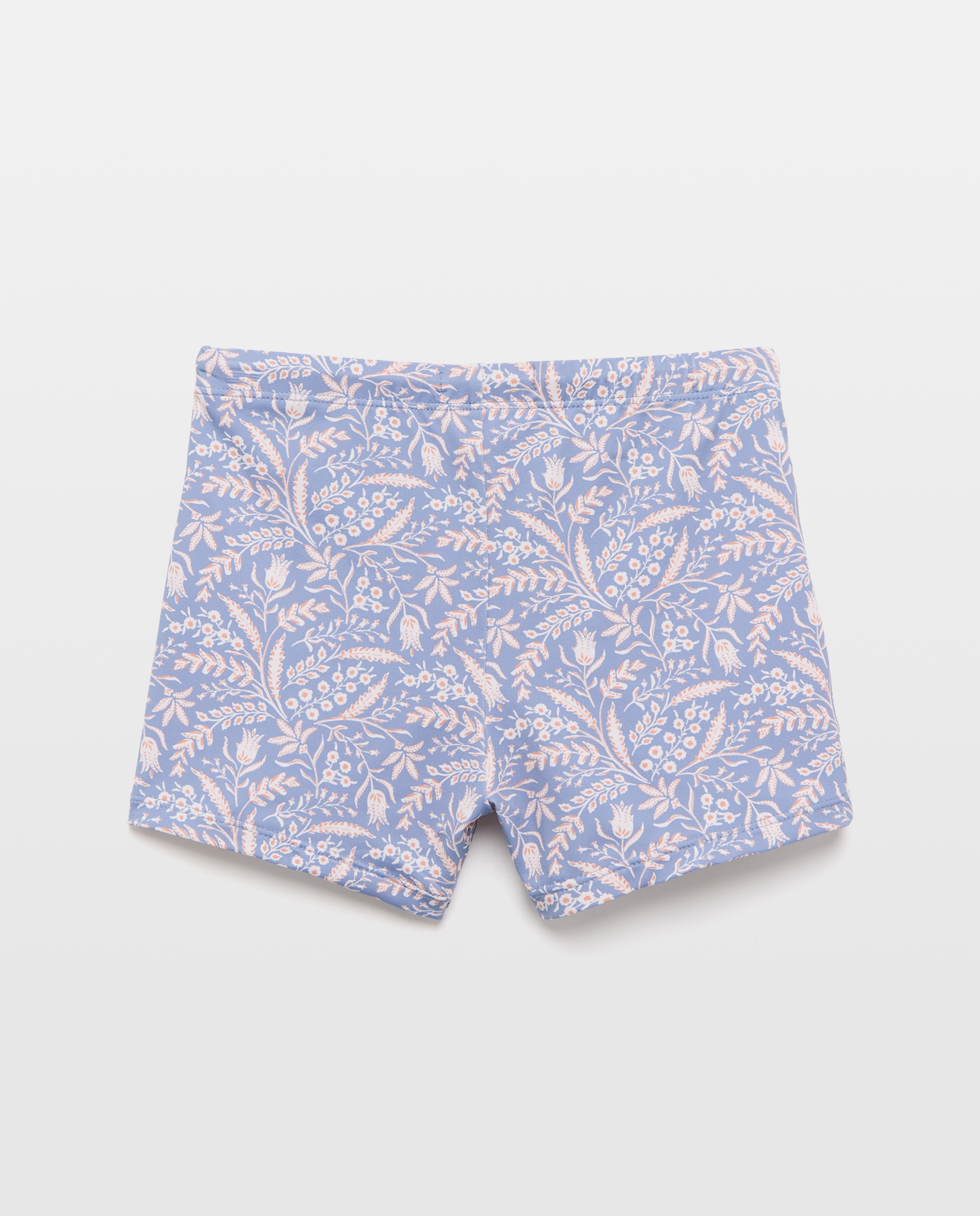 Bañador bóxer infantil flores Azul tinta-2