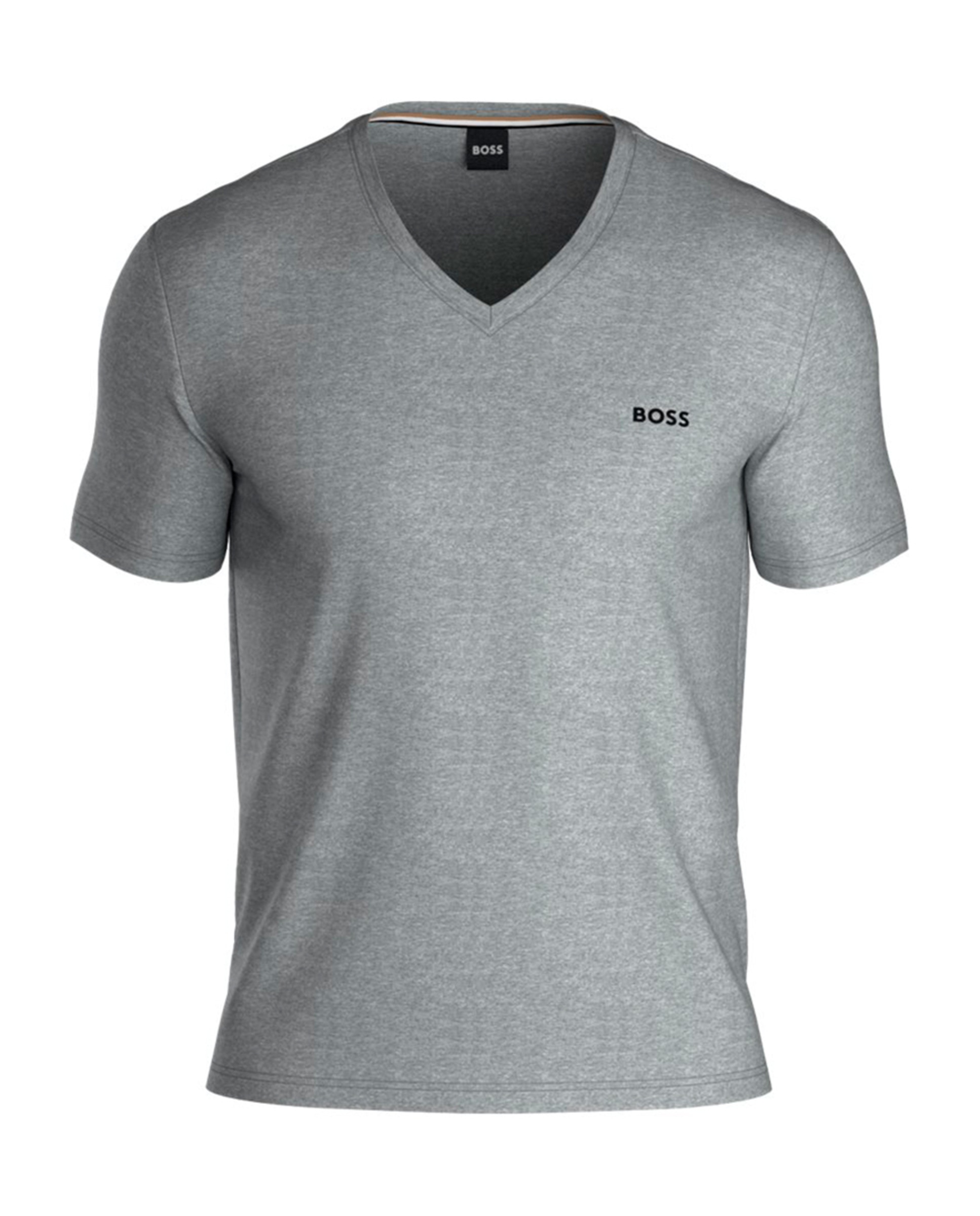 T-shirt de pijama de micro modal cinzento-claro com manga curta Cinzento-claro-4