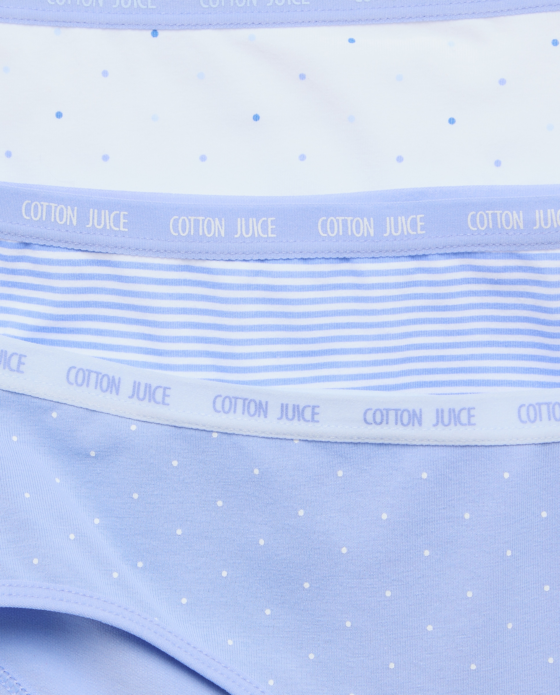 Pack de 3 Cuecas pela Anca com Estampado Variado Cotton Juice Azul-marinho-3