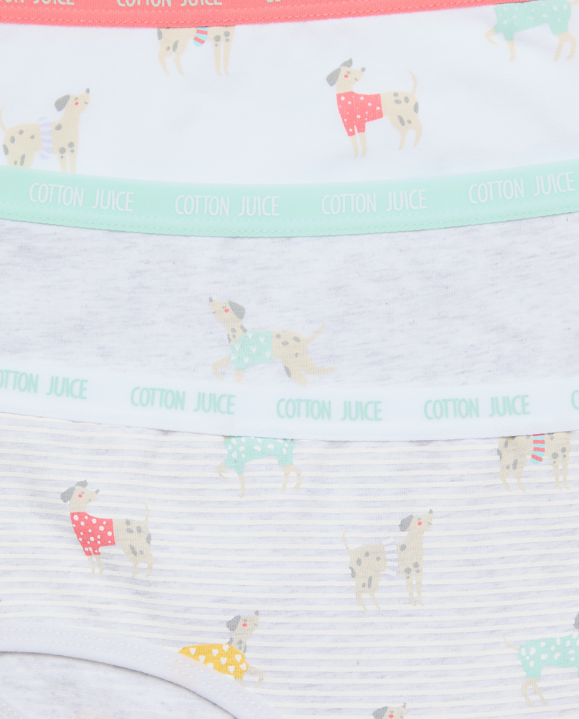 Pack de 3 Cuecas pela Anca com Estampado de Fantasia Cotton Juice Multicolor-3