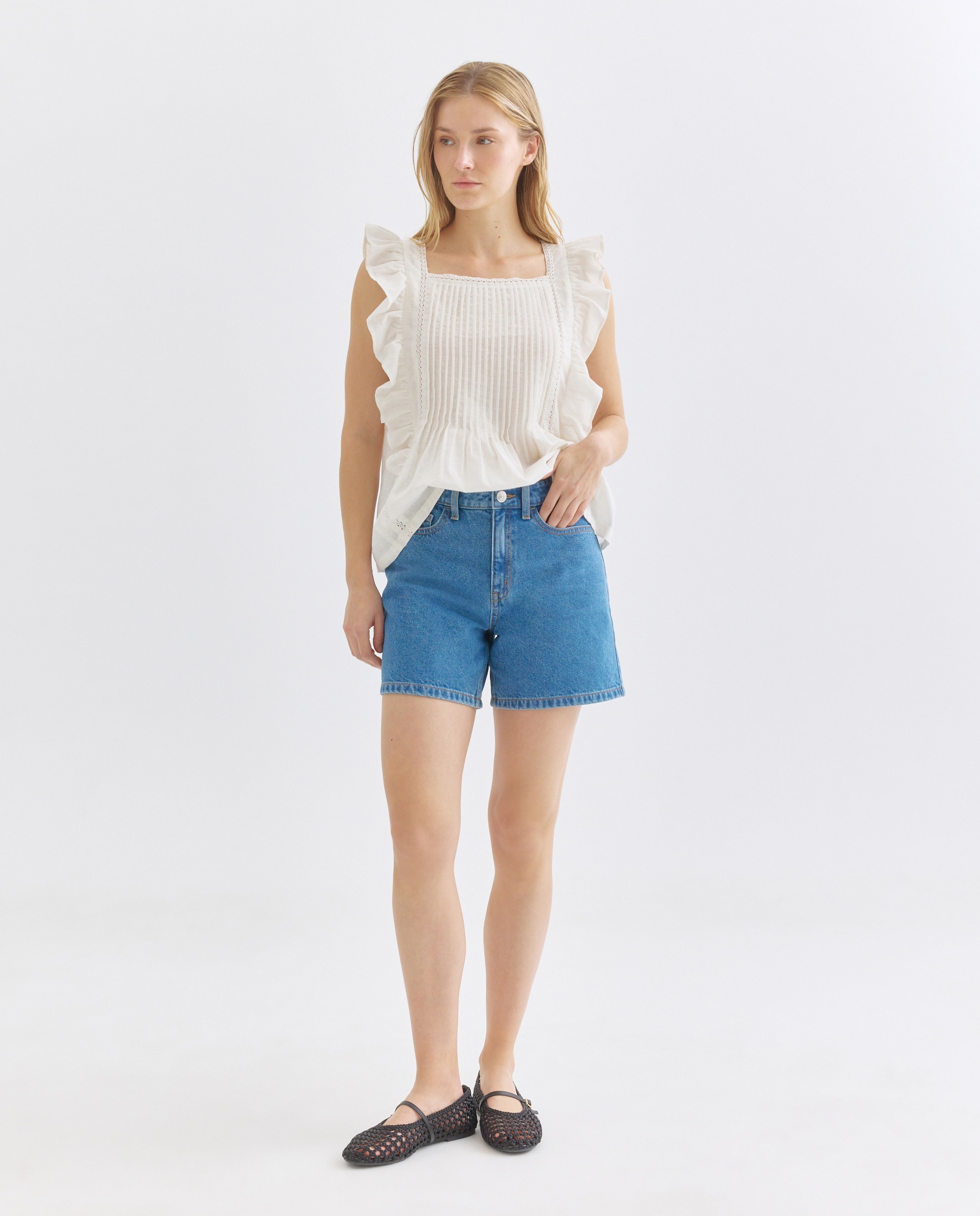 Blusa de mujer romántica 120 Crudo-2