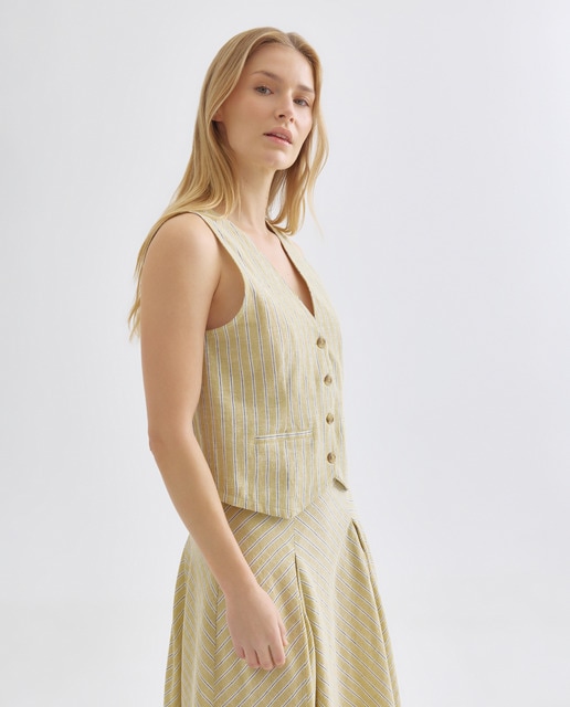 Imagen 0 de Chaleco de mujer de rayas total look