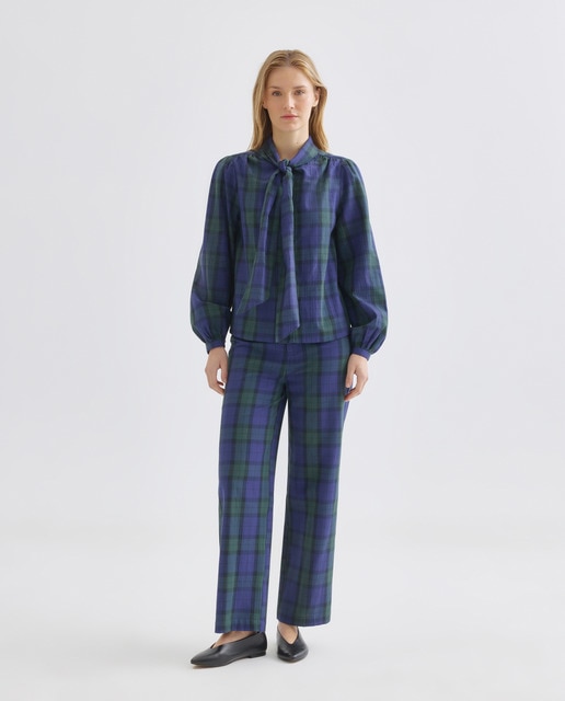 Imagen 0 de Pantalón de mujer de cuadros total look