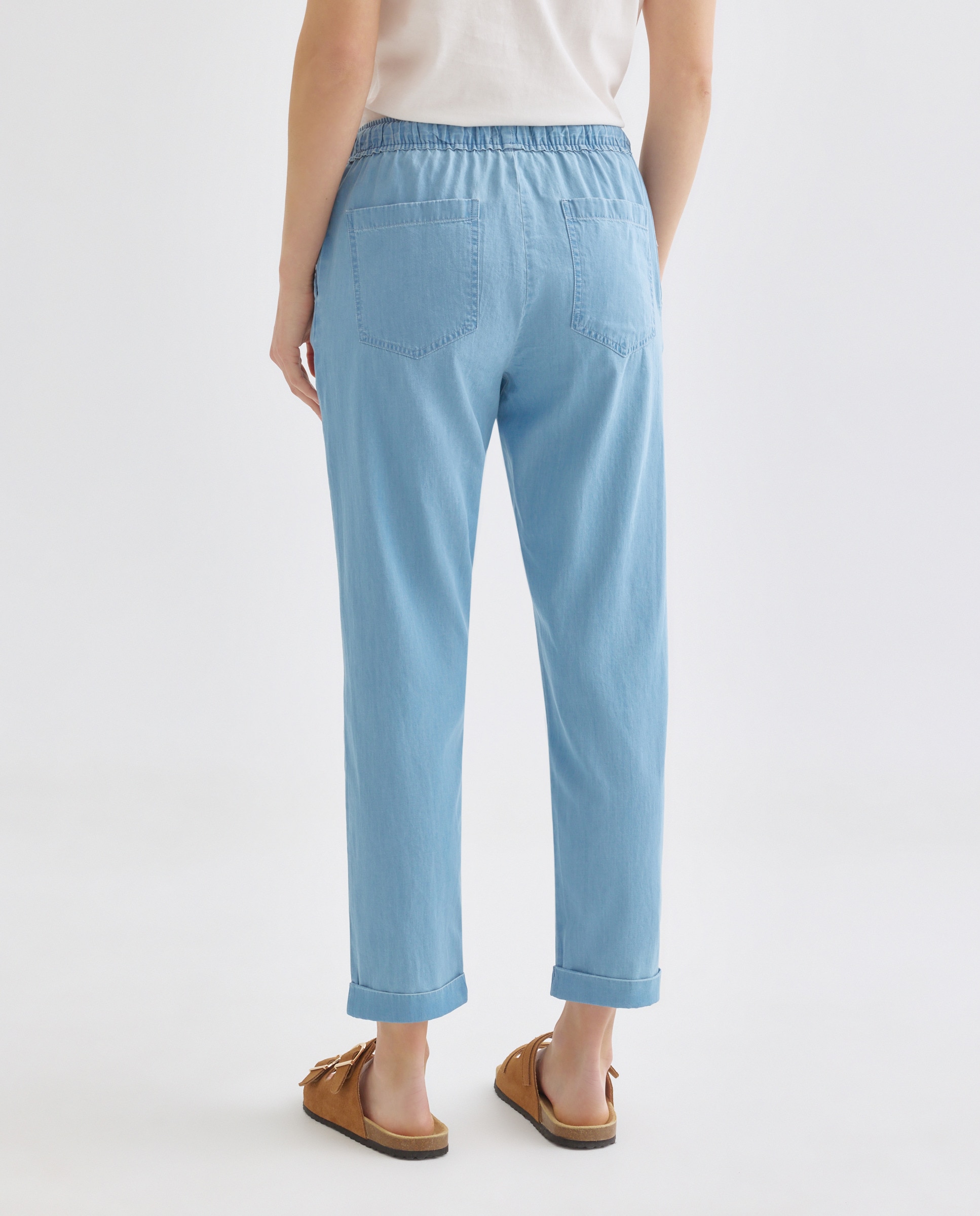 Pantalón light denim de mujer Cerúleo-3