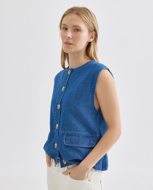 Imagen 0 de Chaleco de mujer denim