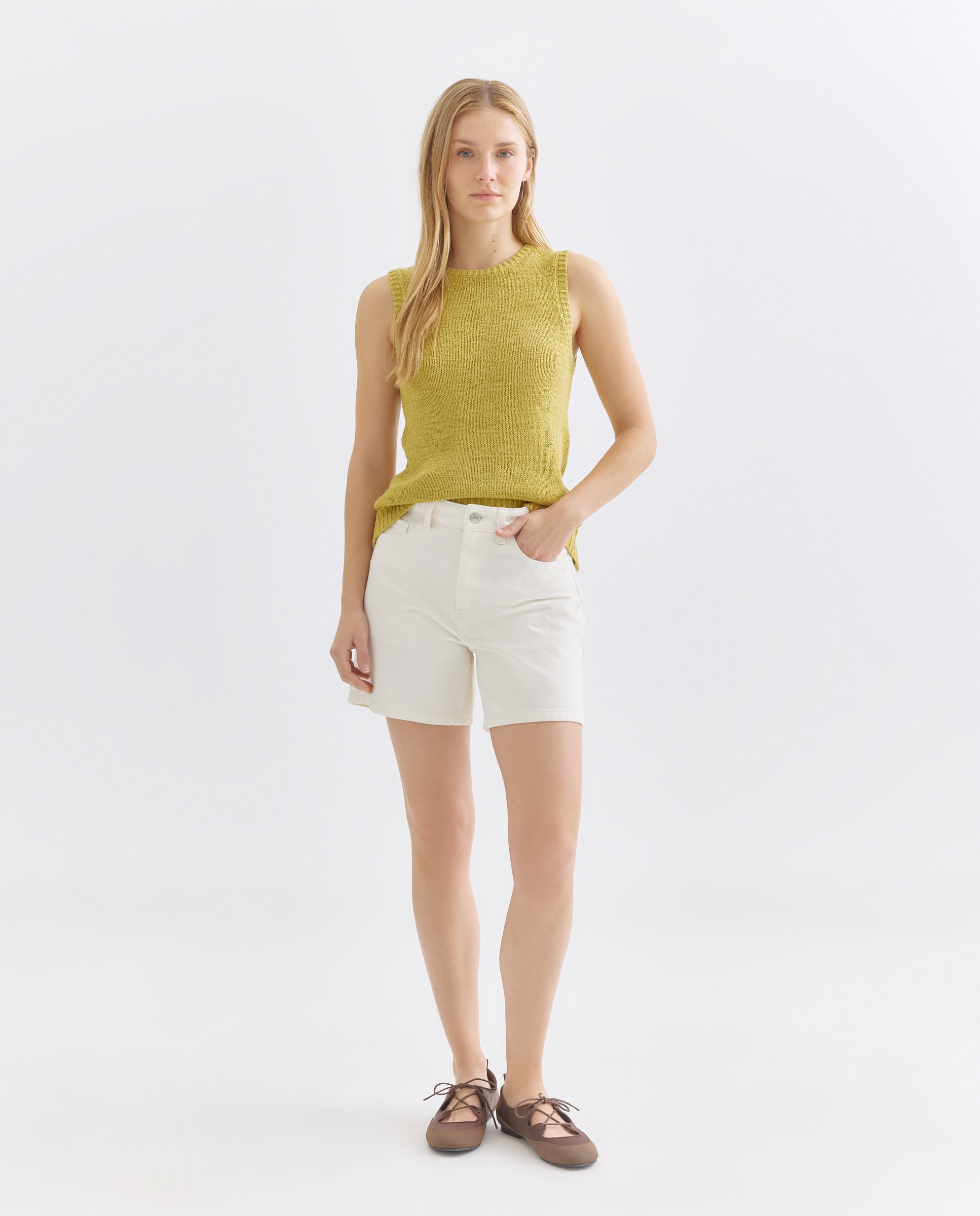 Top de mujer de punto 560 Oliva-2