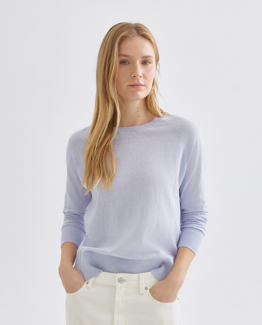 Imagen 0 de Jersey de mujer de algodón fino cuello caja