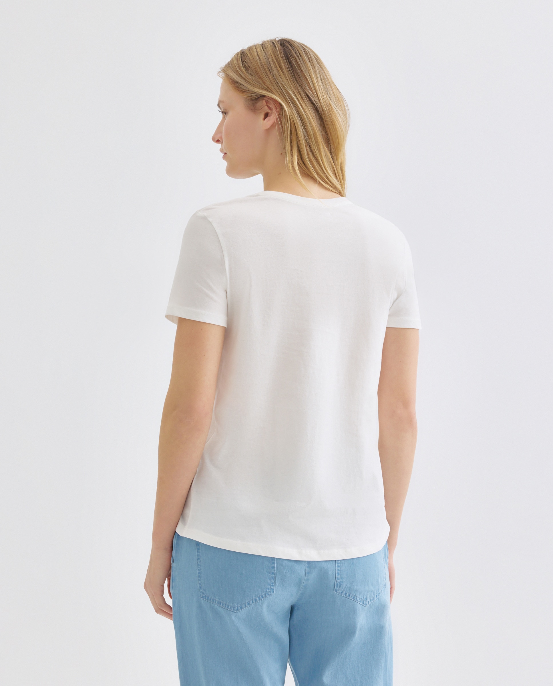 Camiseta estampada de mujer cuello caja Multicolor-3
