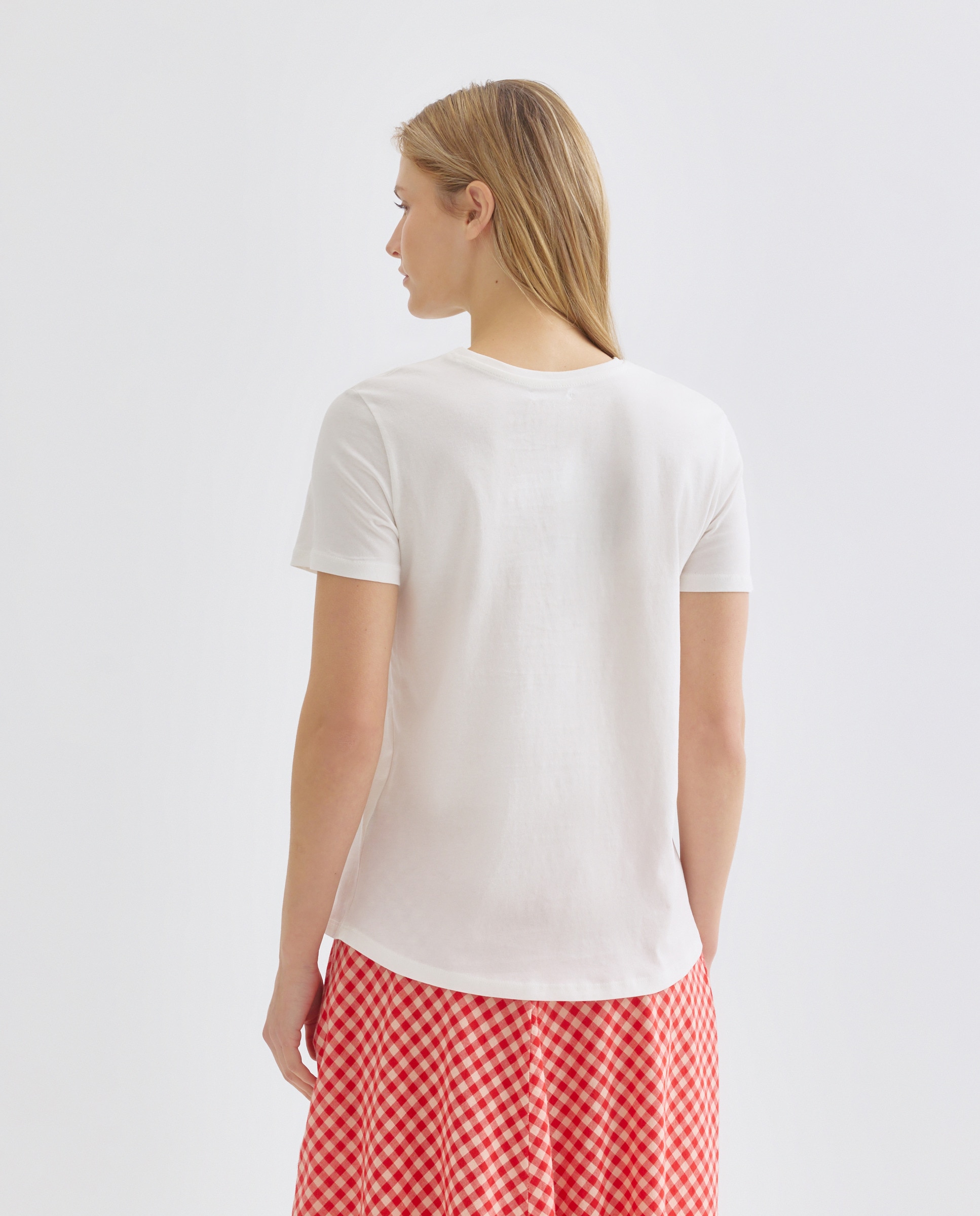Camiseta estampada de mujer cuello caja Multicolor-3