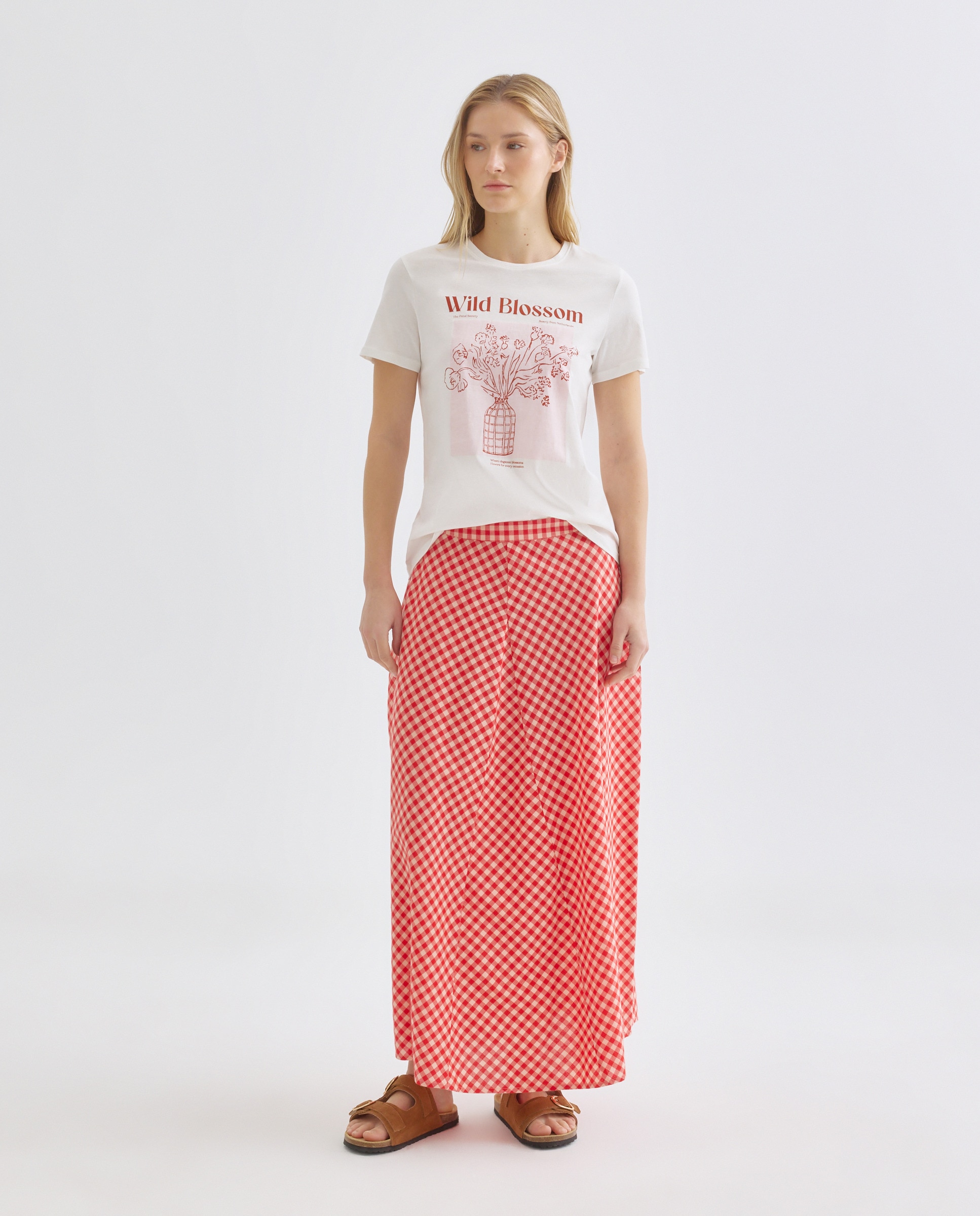 Camiseta estampada de mujer cuello caja Multicolor-2