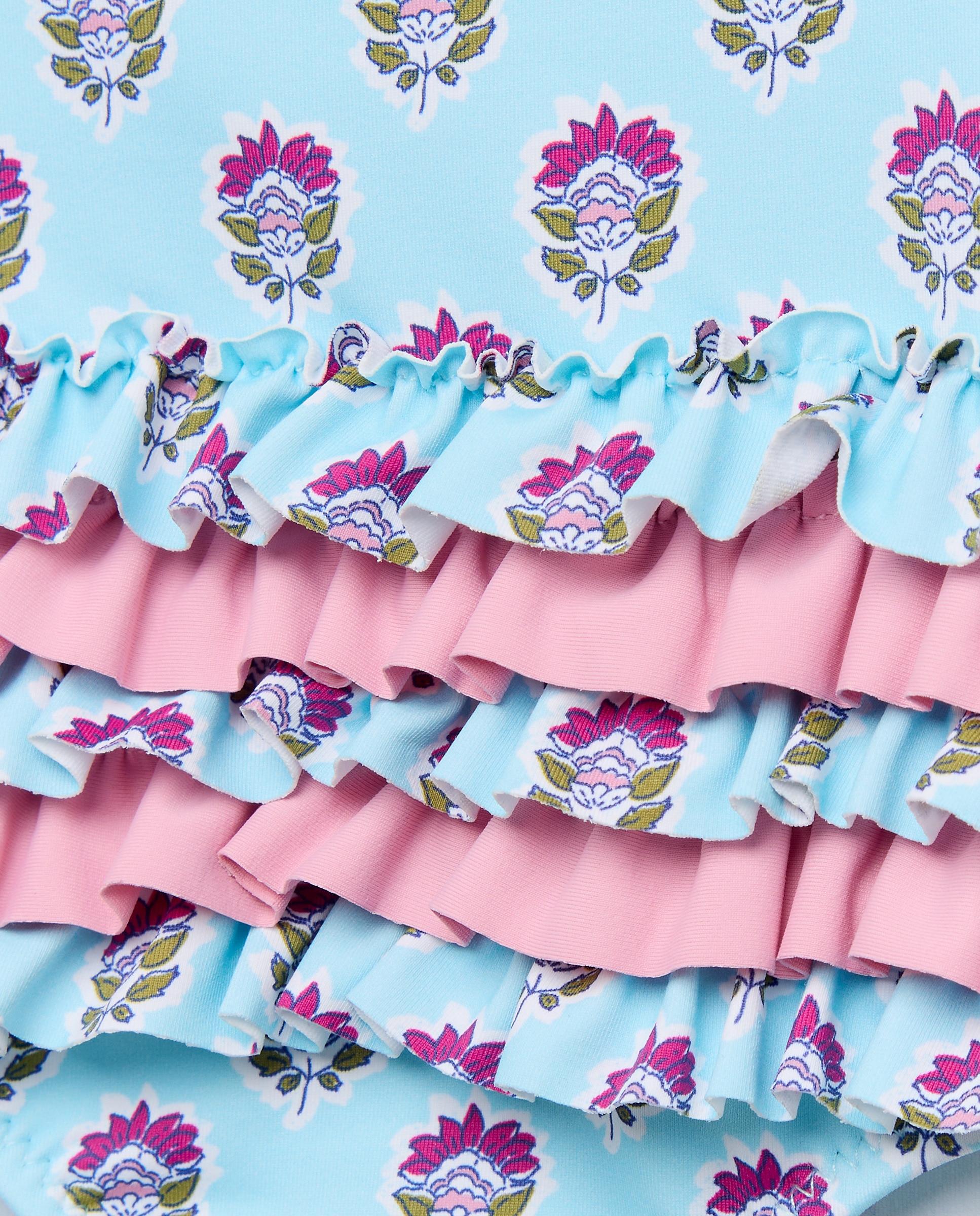 Fato de Banho de Bebé com Estampado Floral Verde-3