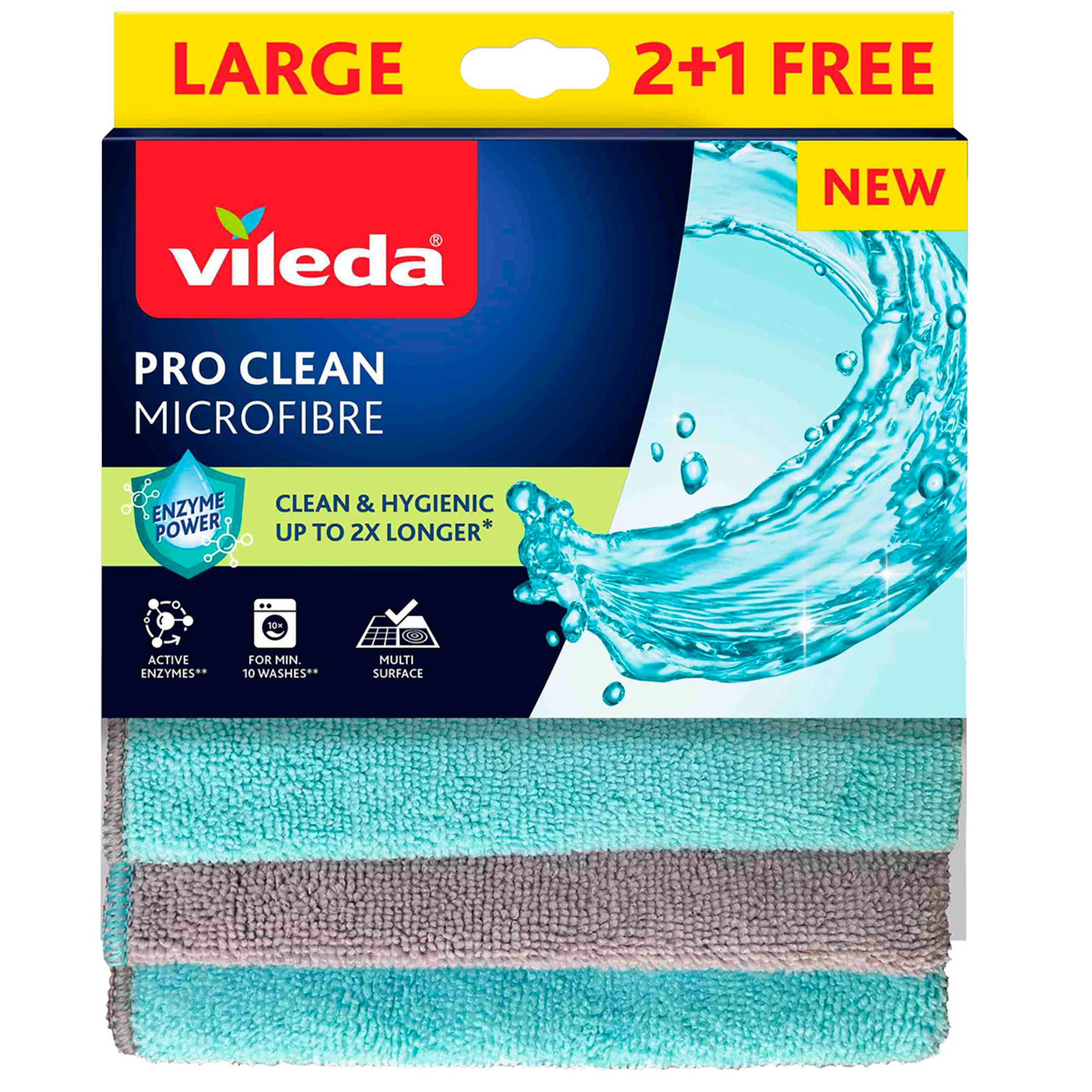 Pano Microfibras Pro Clean 2+1UN embalagem 2 unidades