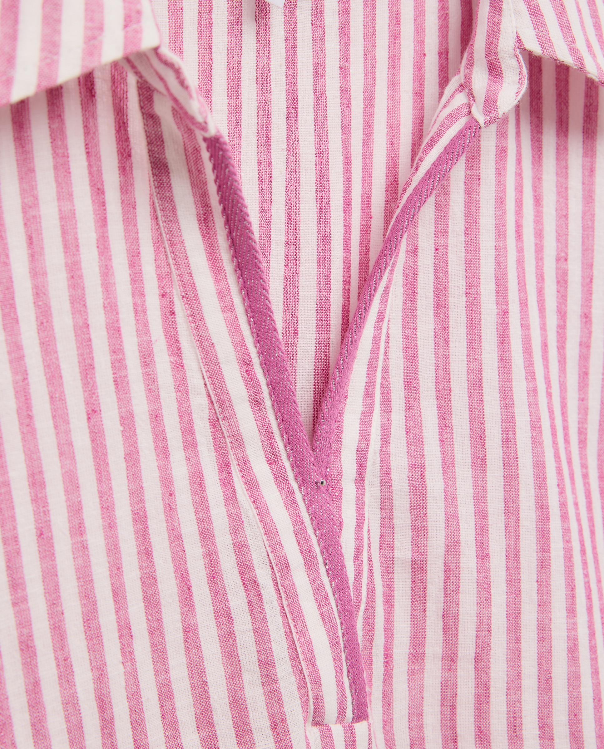 Camisa Tipo Polo de Manga Curta Rosa-5