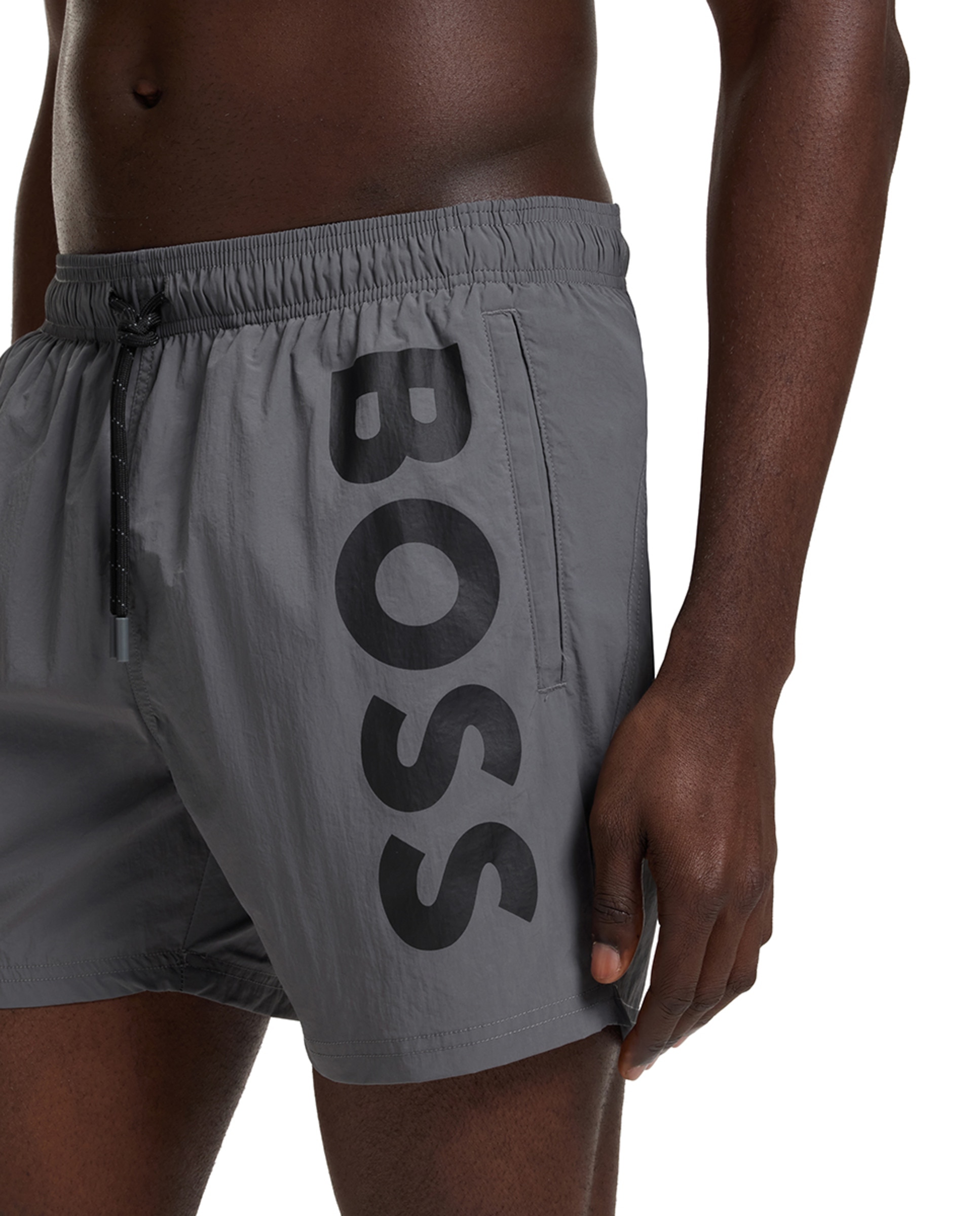 Calções de Banho com 2 Bolsos Laterais Cinzento-claro-3