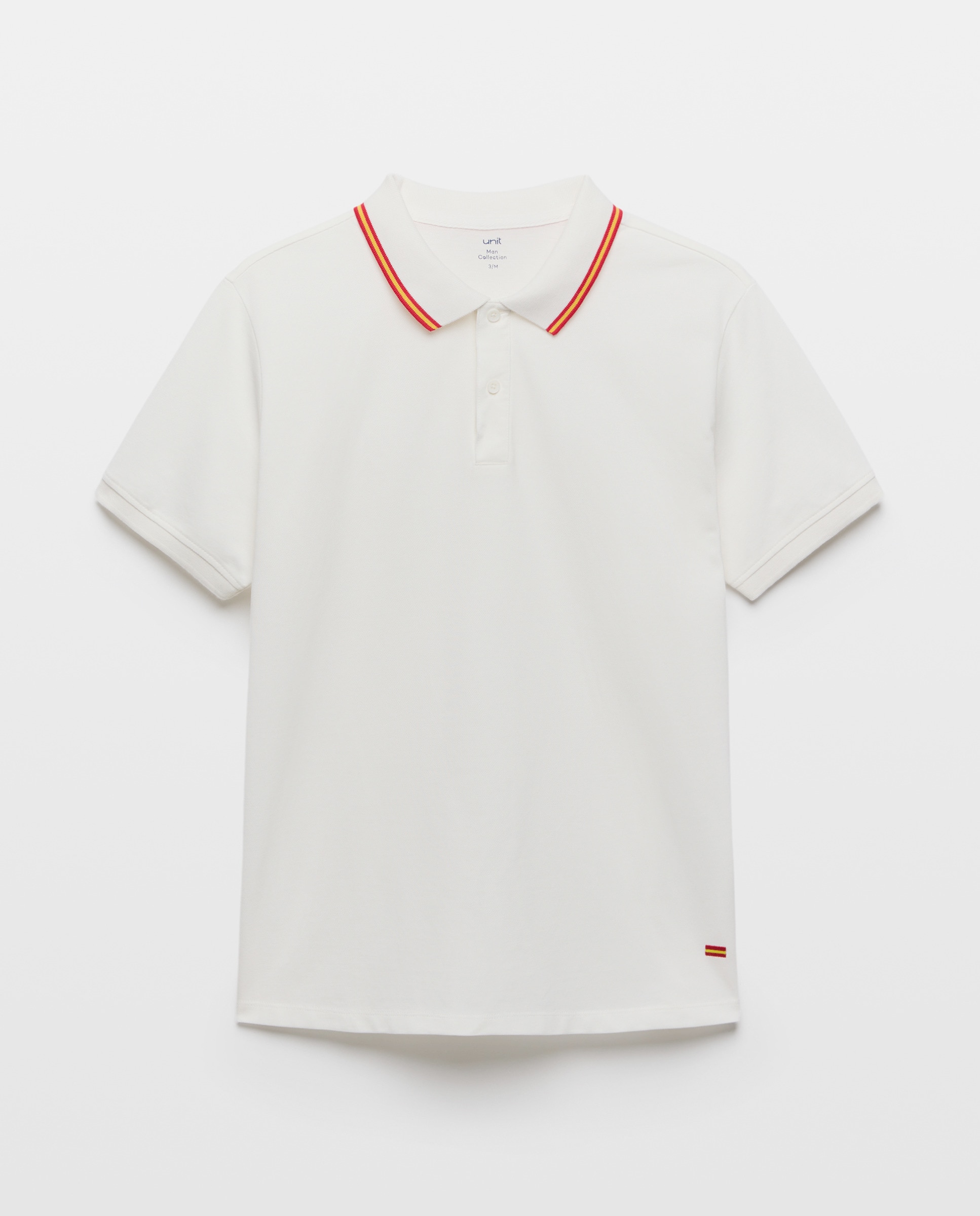 Polo de hombre manga corta pique España 120 Crudo-5