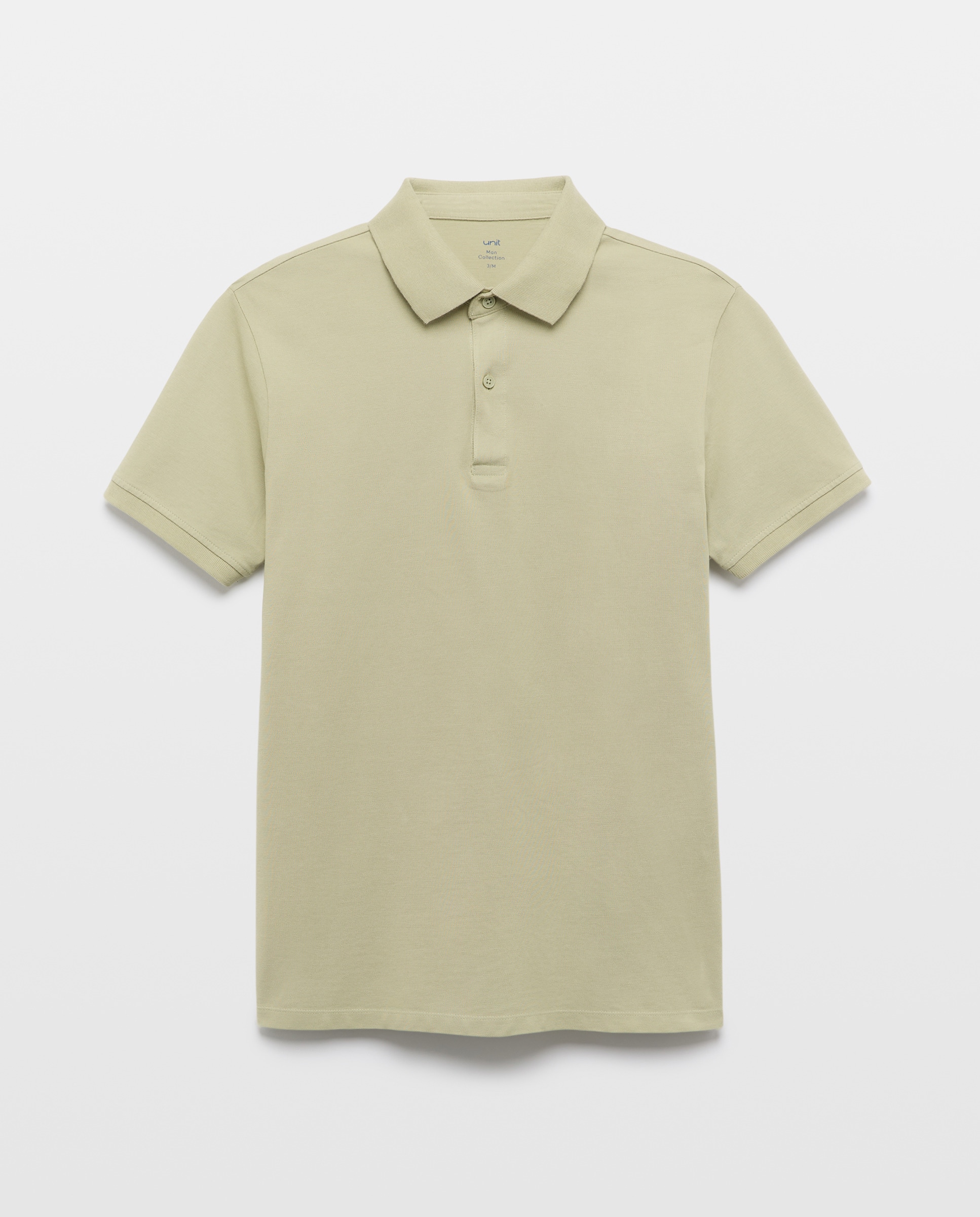 Polo de hombre manga corta pique lavado 510 Verde claro-4