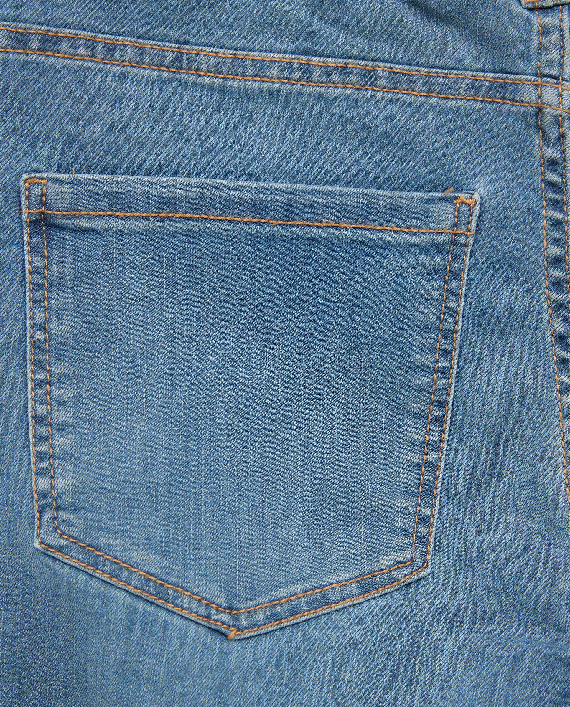 Jeans Lisas com Cintura Elástica Azul pálido-5