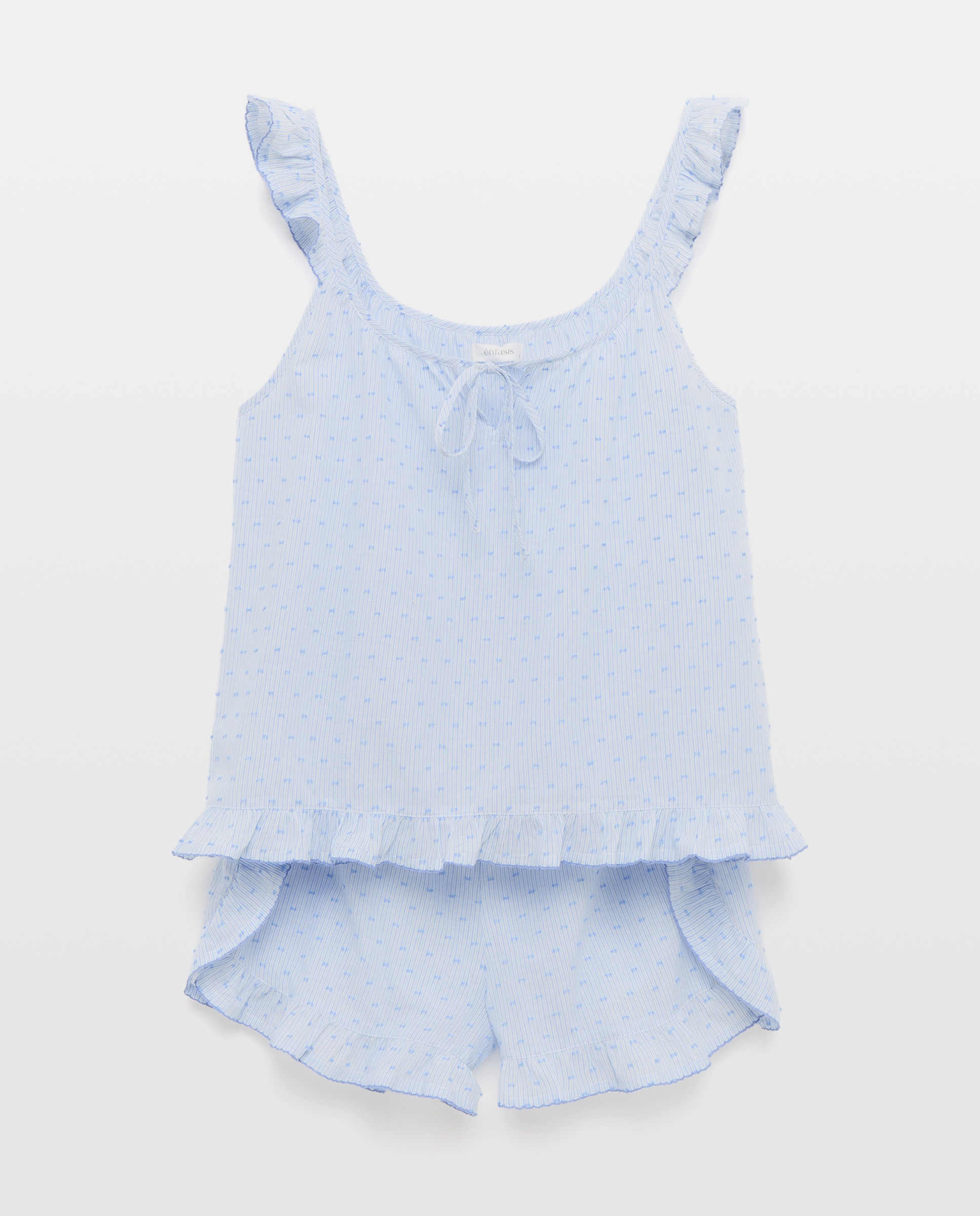 Pijama com Detalhe nas Costas 400 Azul-5