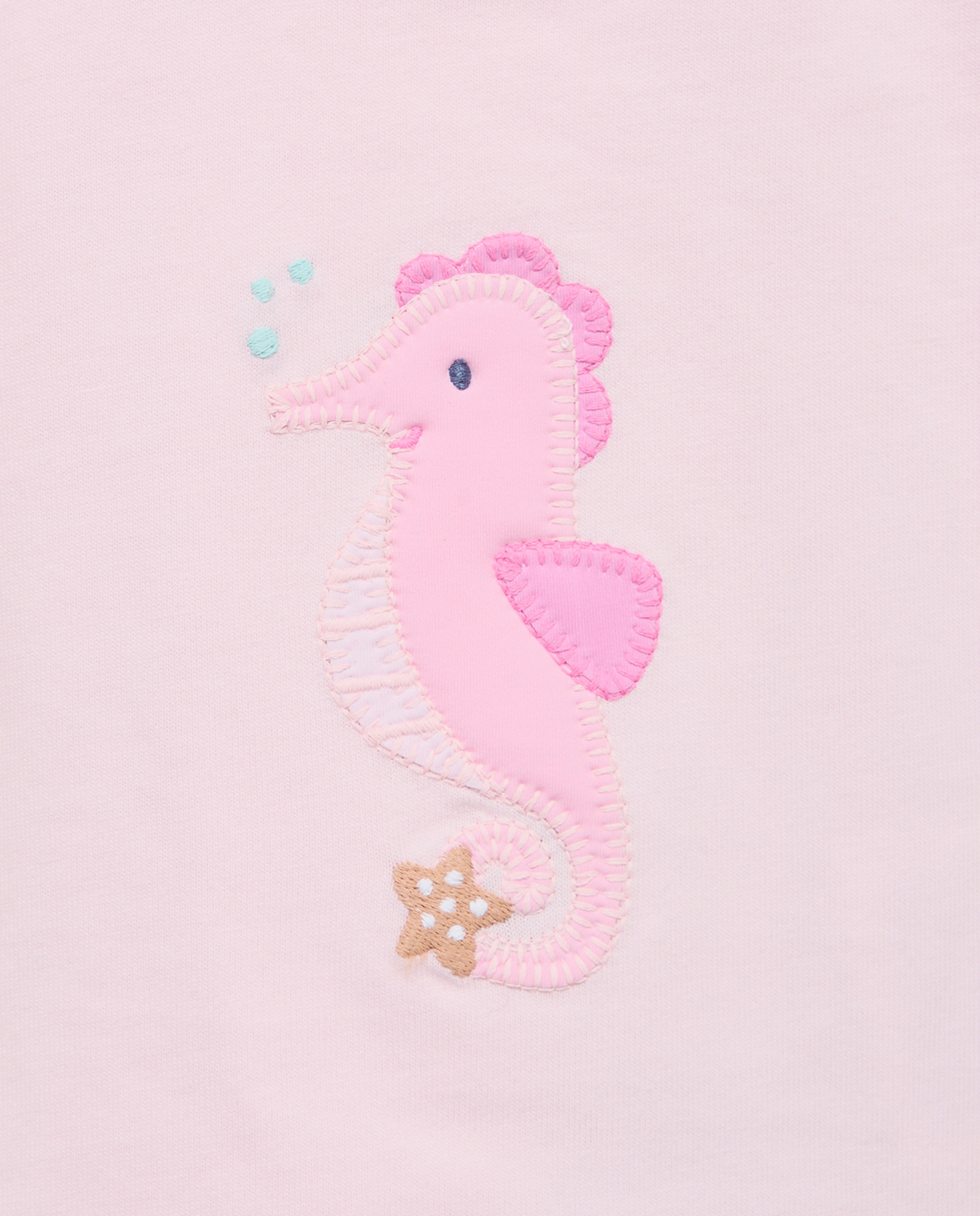 T-shirt de Algodão de Bebé com Estampado de Cavalo-Marinho Baby El Corte Inglés Rosa-3