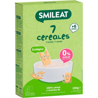 papilla 7 cereales ecológica desde 6 meses envase 200 g - Smileat