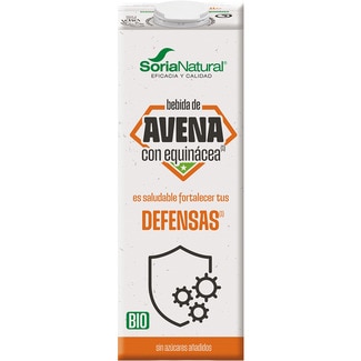bebida de avena con equinácea ecológica sin azúcares añadidos brik 1 l saludable para fortalecer tus defensas - Soria Natural