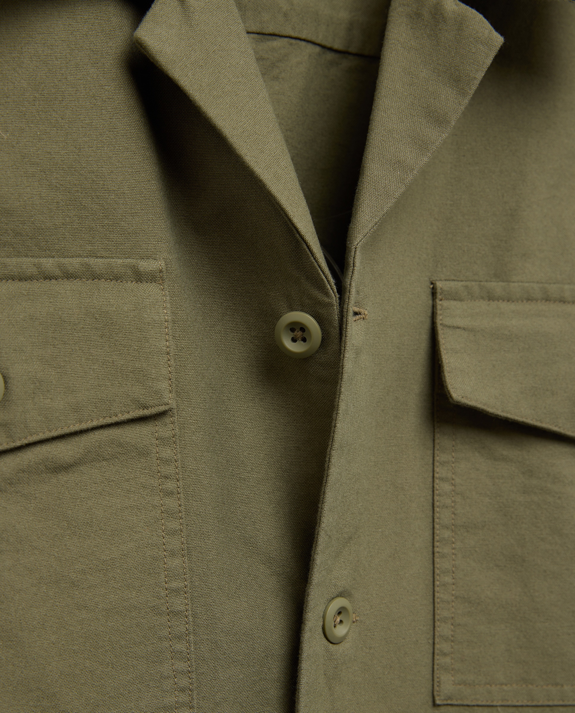 Sobrecamisa Lisa de Estilo Militar 520 Caqui-5