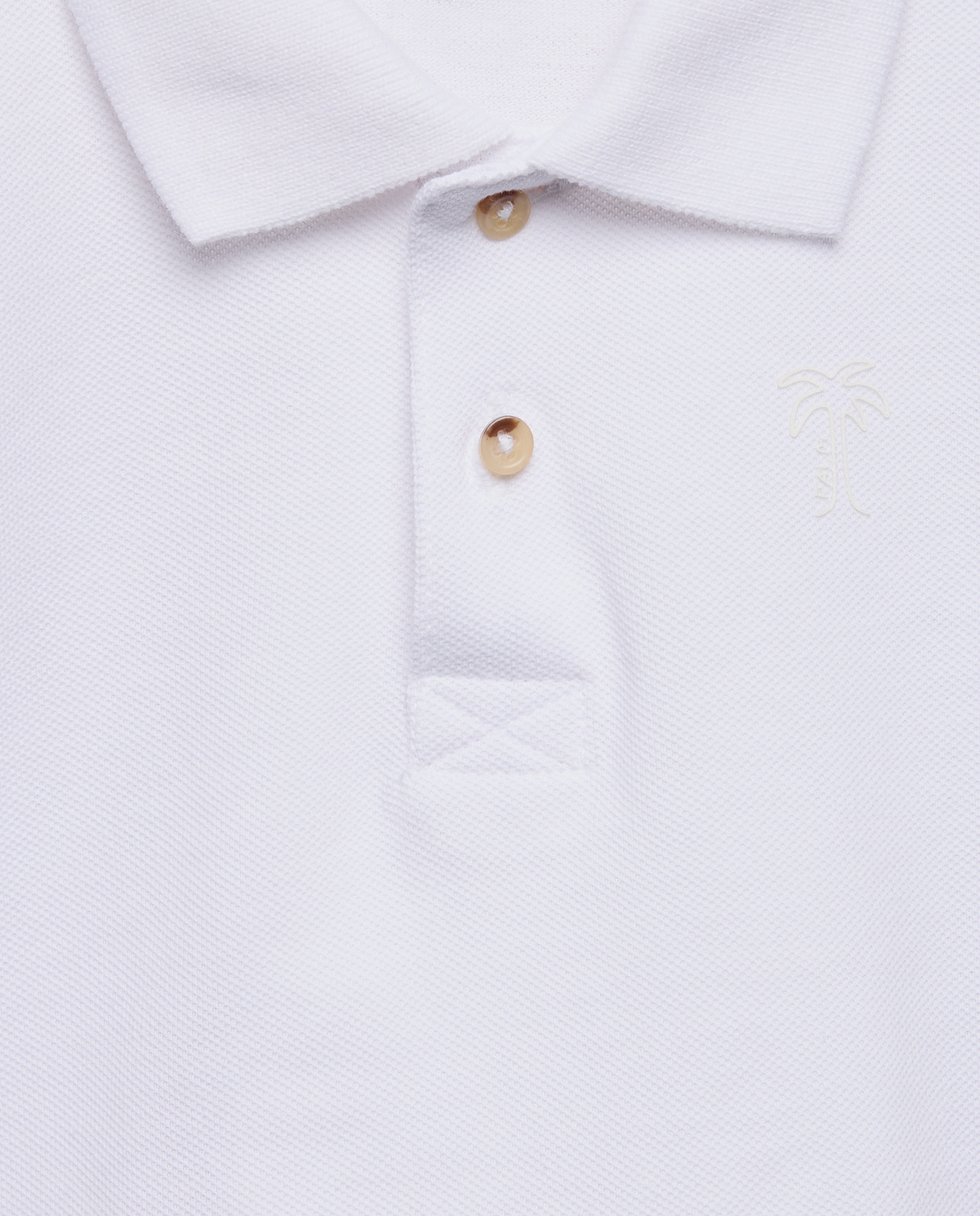 Polo Básico de Bebé com Manga Curta Branco-3